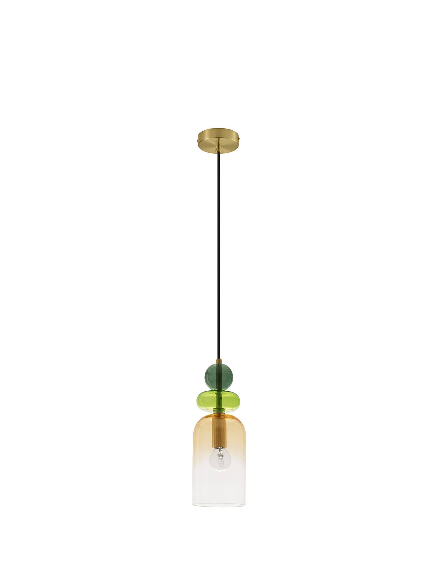 1-Flammig Pendelleuchte Murano Typ C Aluminium
