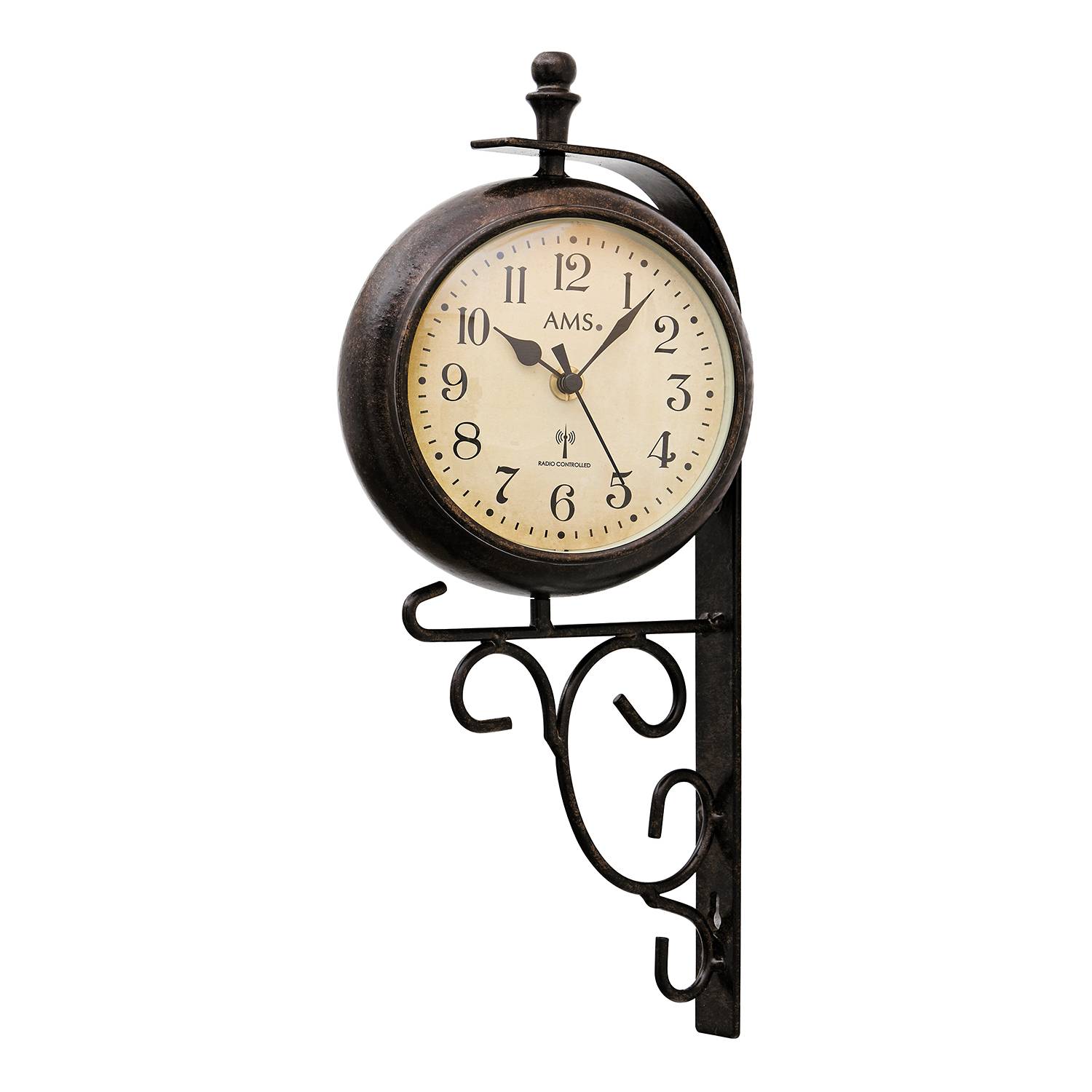 Wanduhr Sonderso Funk Dunkelbraun / Beige