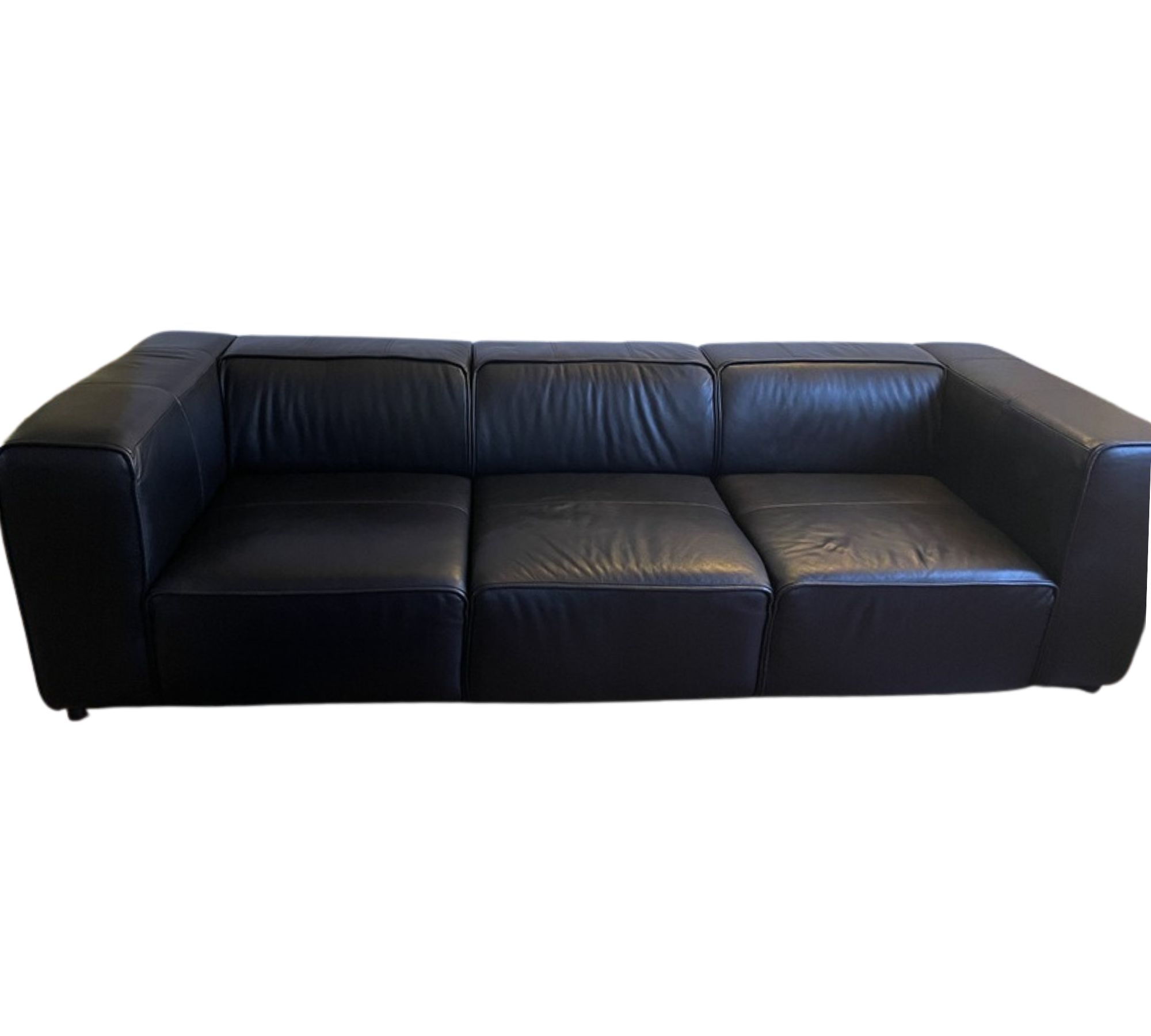 Carmo Sofa 3-Sitzer Leder Schwarz