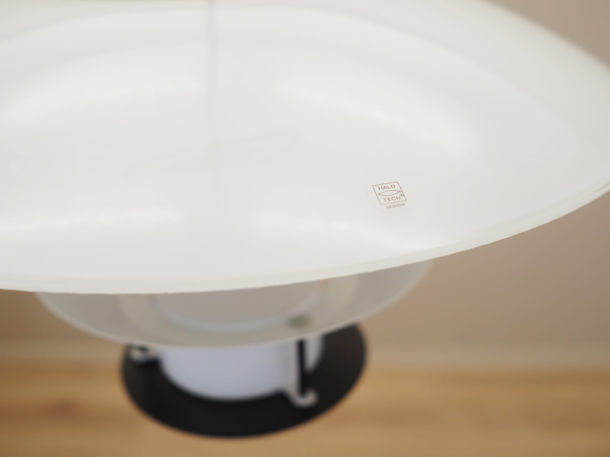 Vintage Pendelleuchte Glas Metall Weiß 1990er Jahre