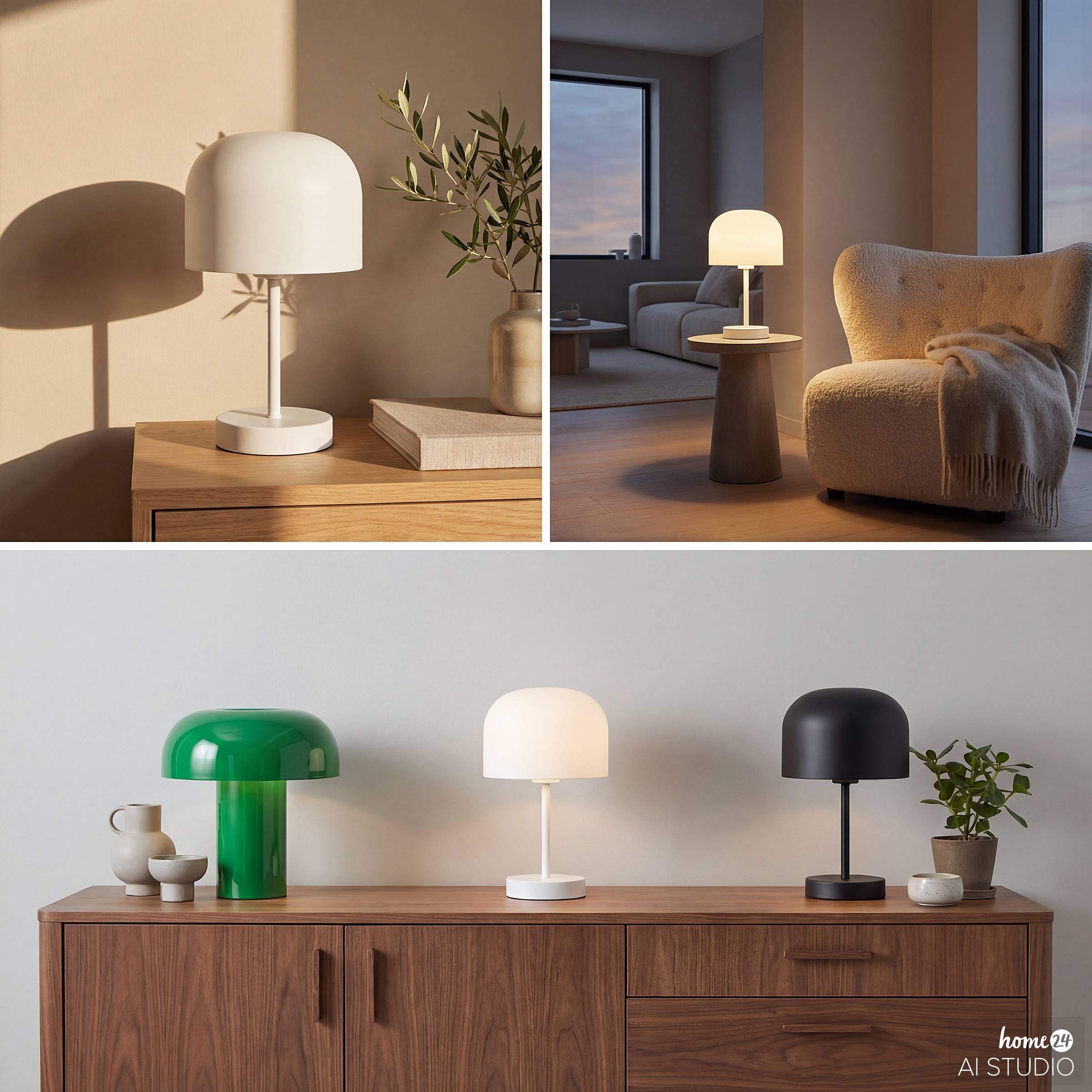 Brev Akku-Tischleuchte Dimmbar Weiß