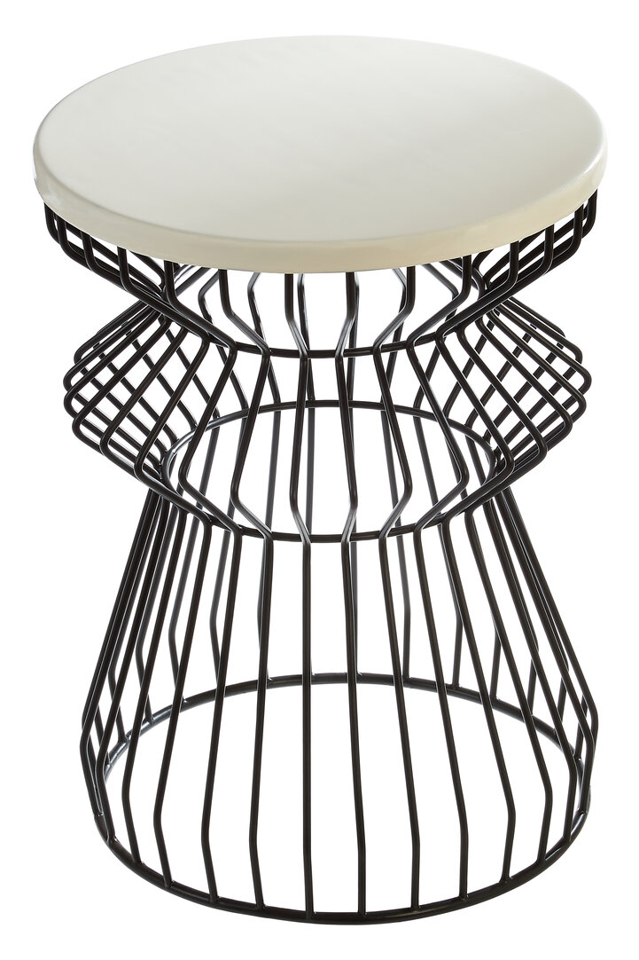 Corina Round Side Table Iron Black 41cm