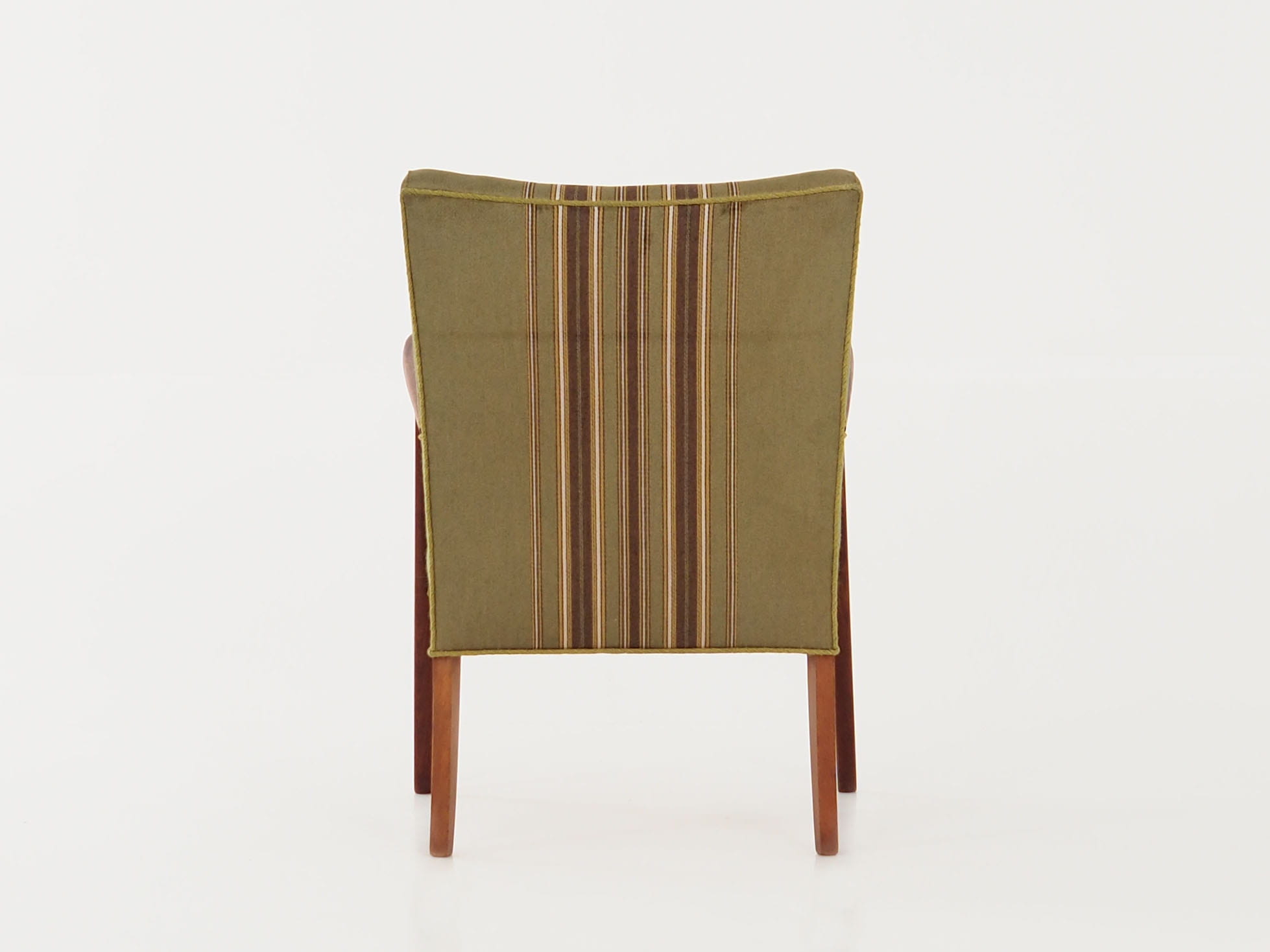 Vintage chair teak wood textile green 1960s