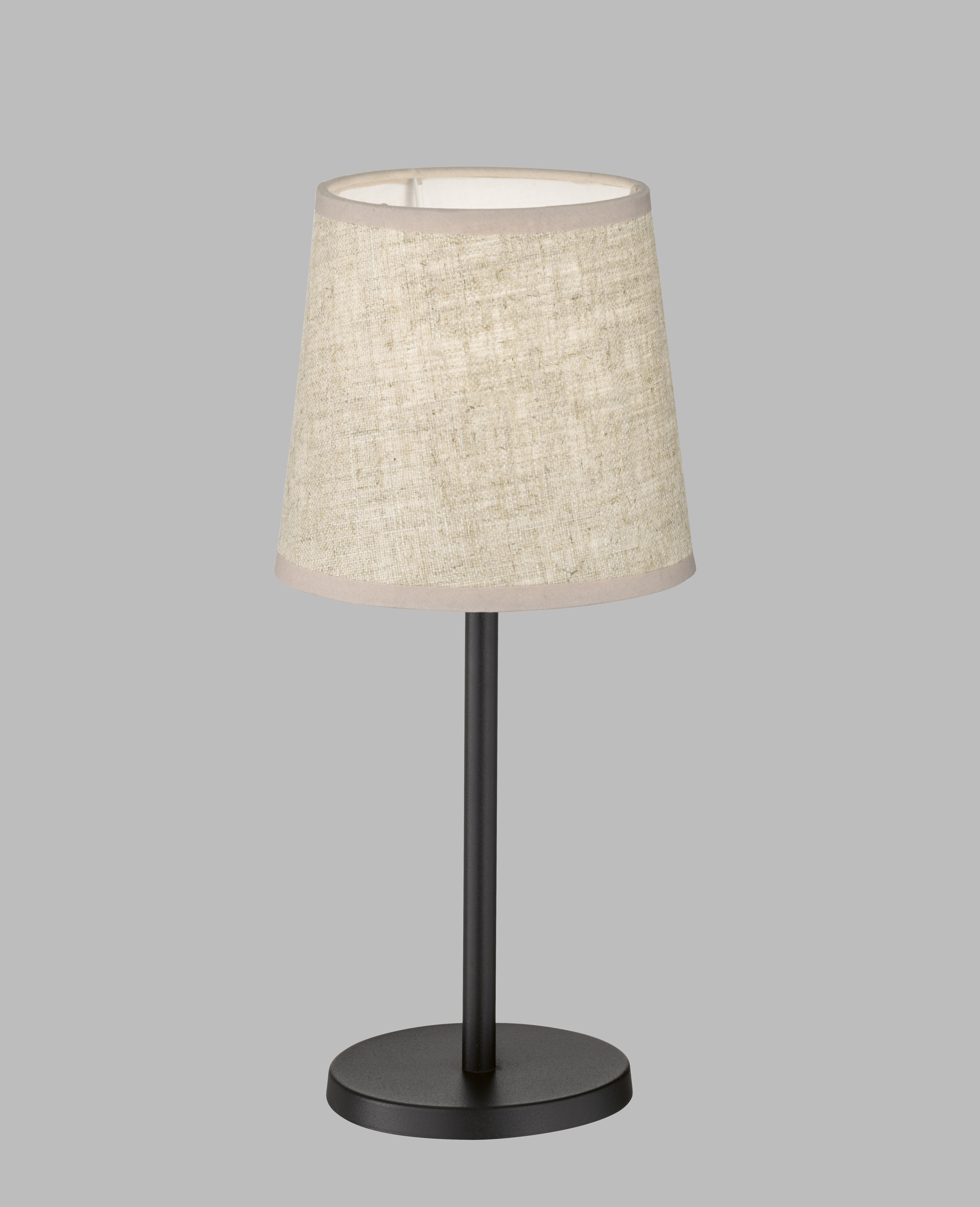 Rimini Tischleuchte Eisen Schwarz Beige