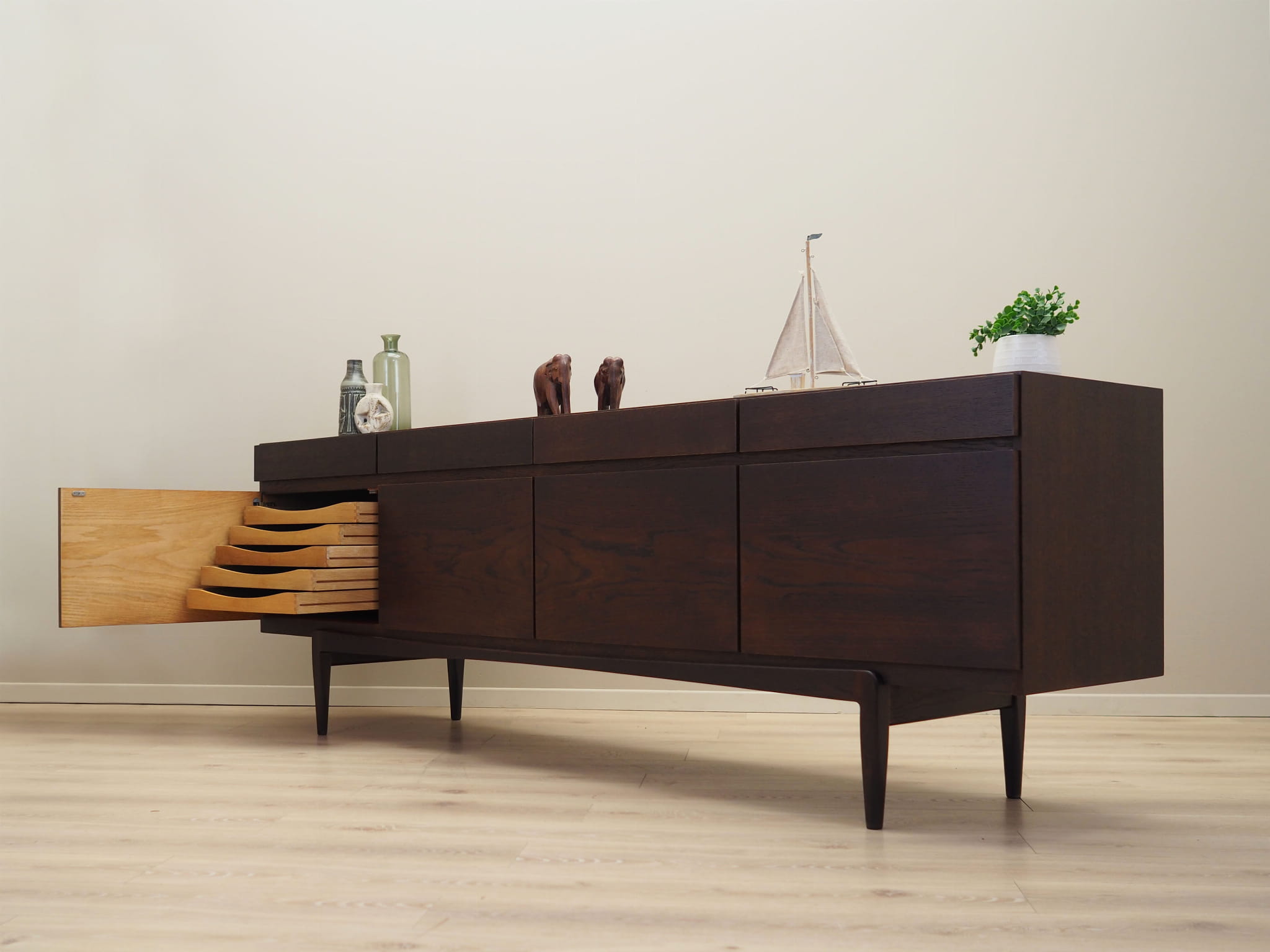 Sideboard Wood Brown 1970s