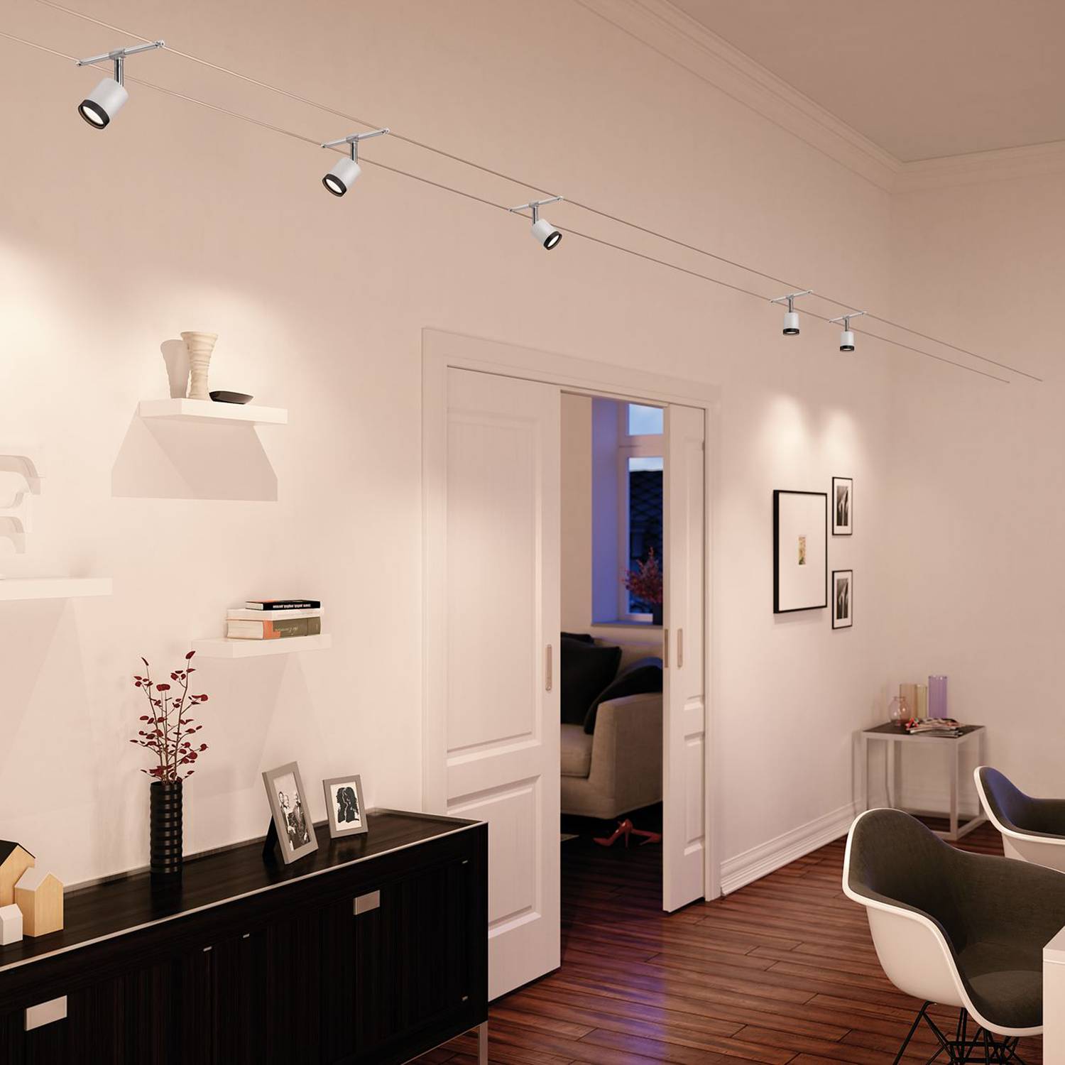 Tube LED-Seilsystem Chrom