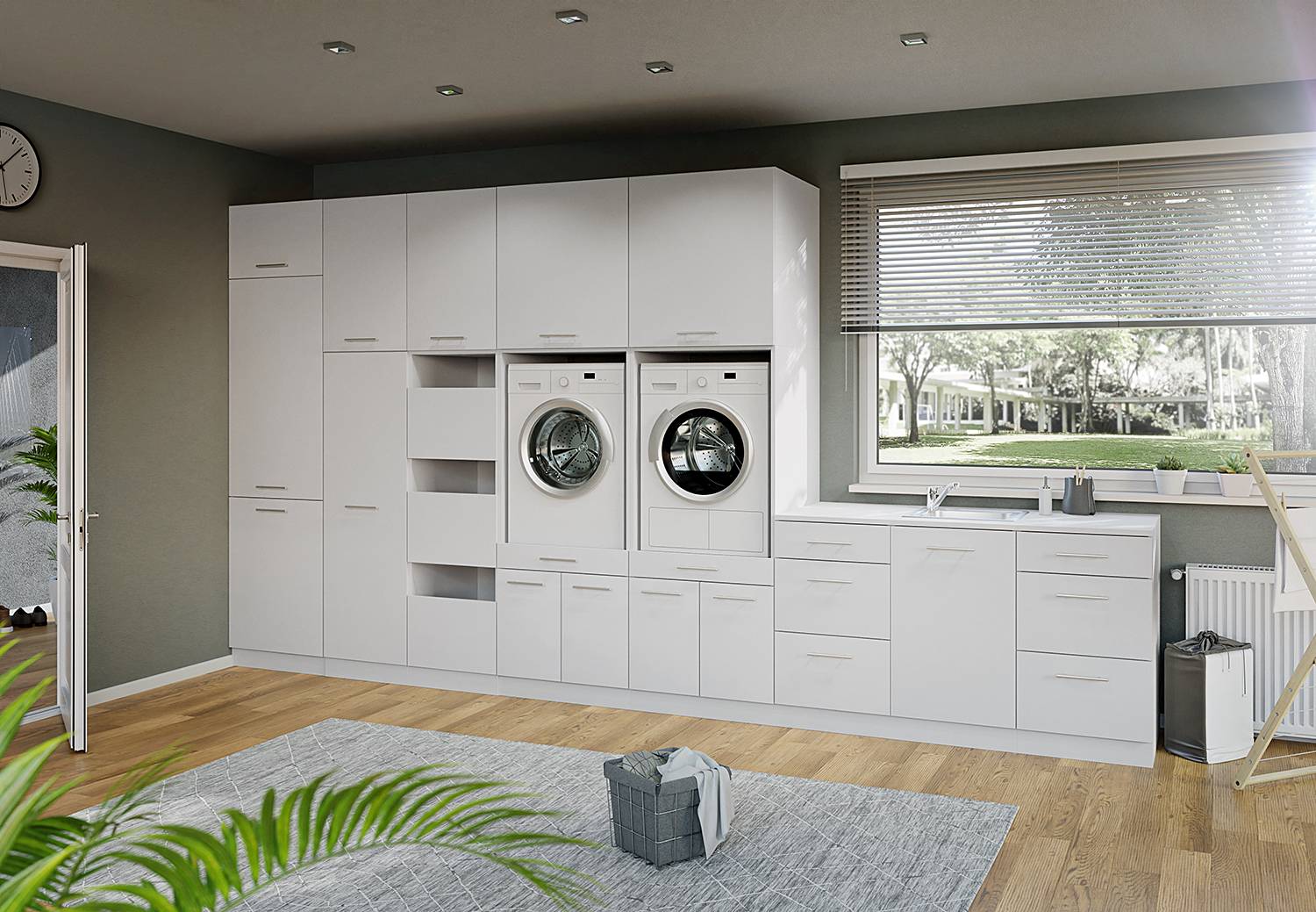 Aufsatzschrank Laundreezy Weiß