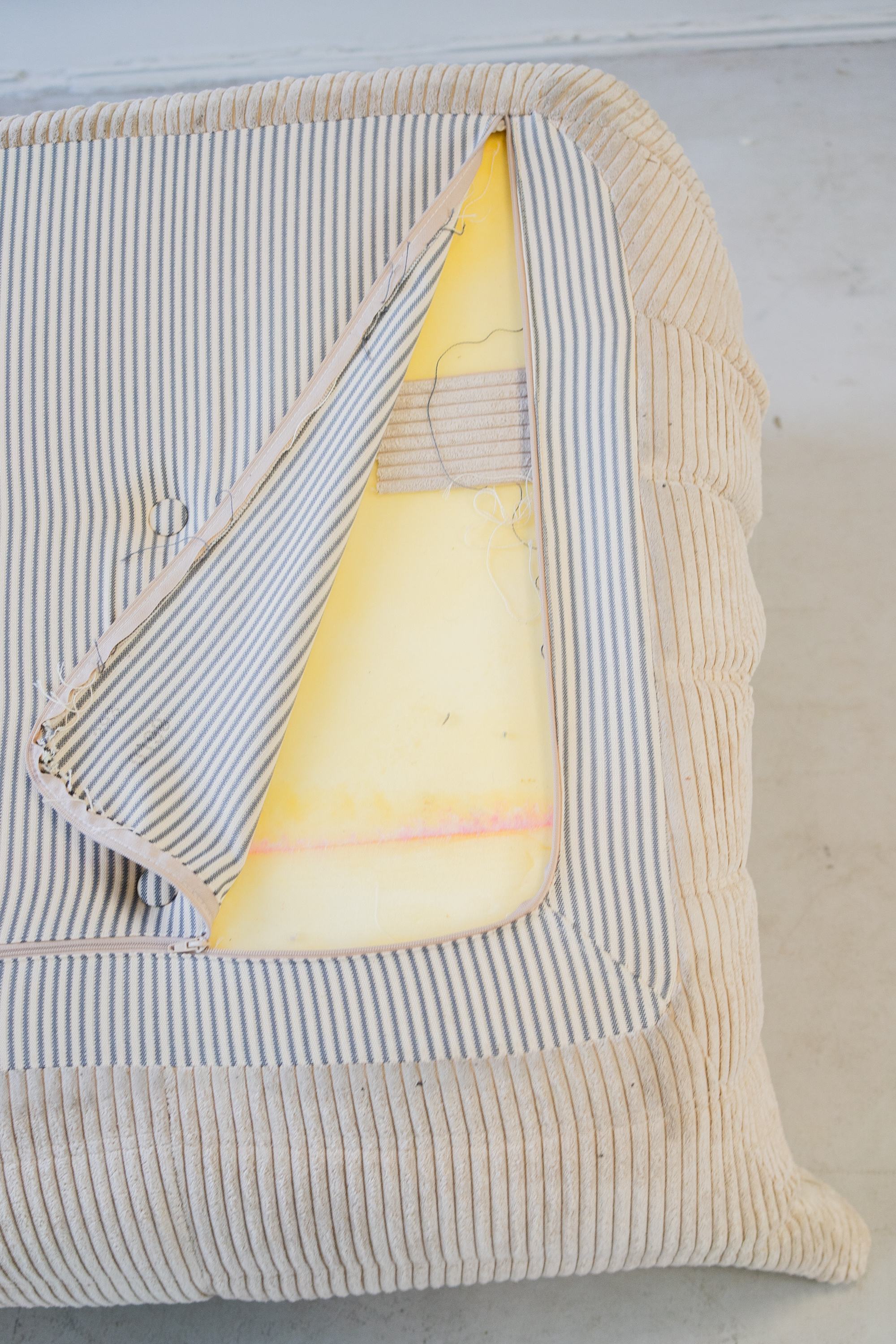 Togo Lounge Set 5 pezzi Velluto a coste Beige