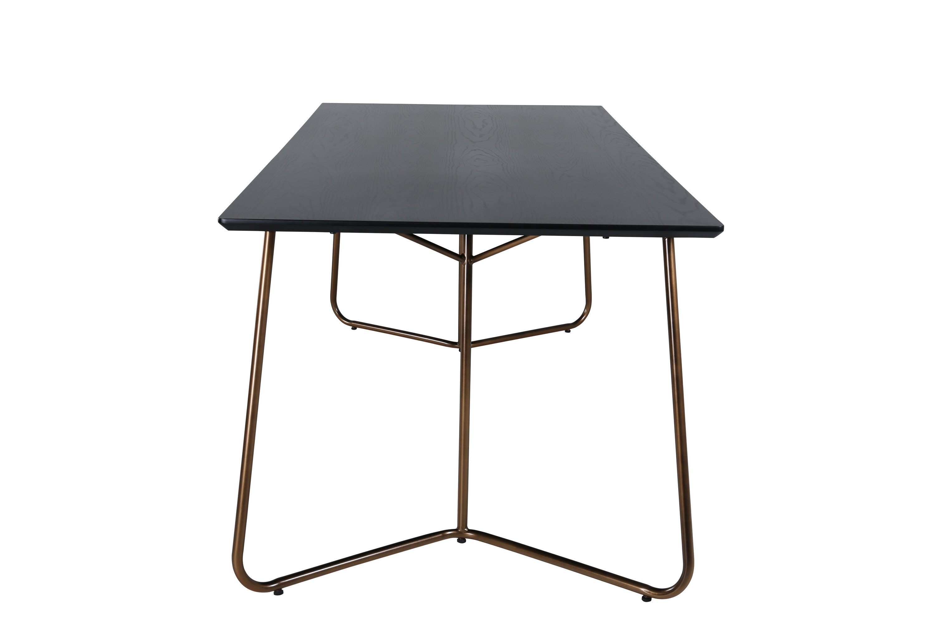Petra Dining Table Copper in Used-Look Black Veneer