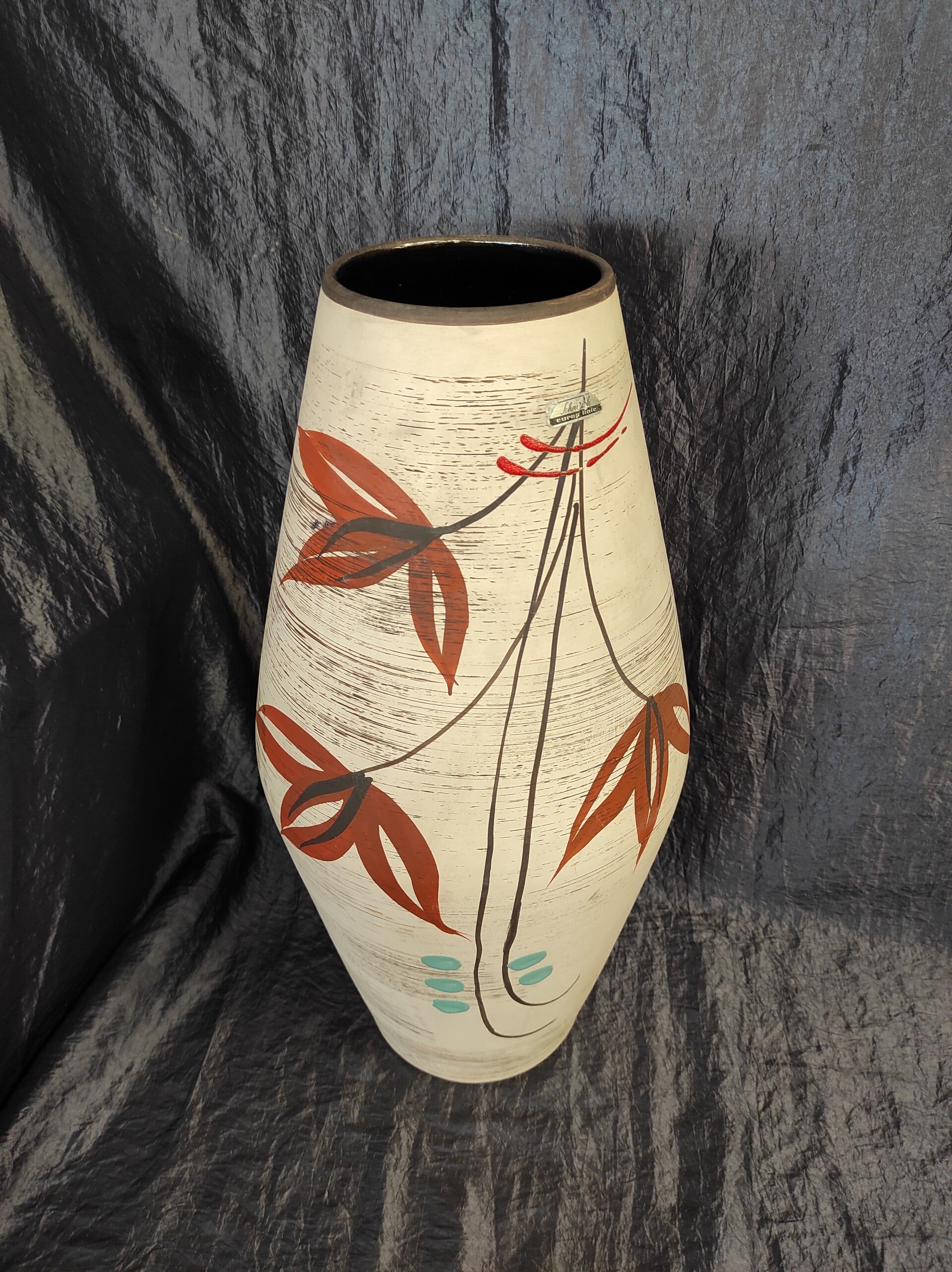 Vintage Vase Keramik Weiß