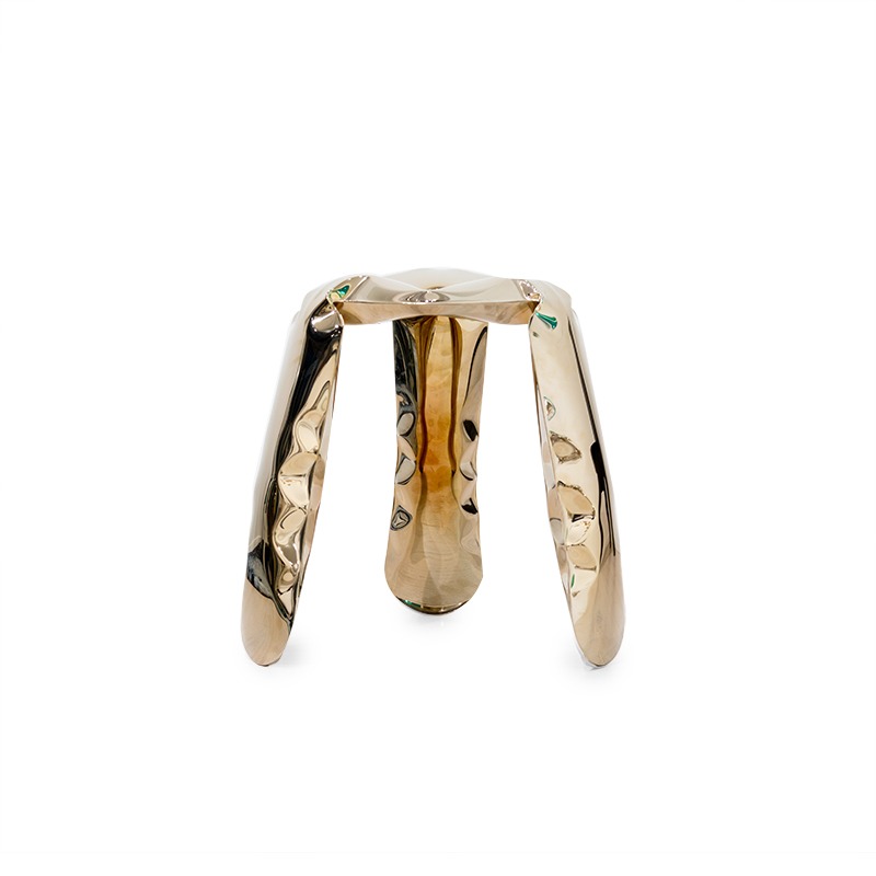 Plopp Standard Sgabello Acciaio inossidabile Gold Heat