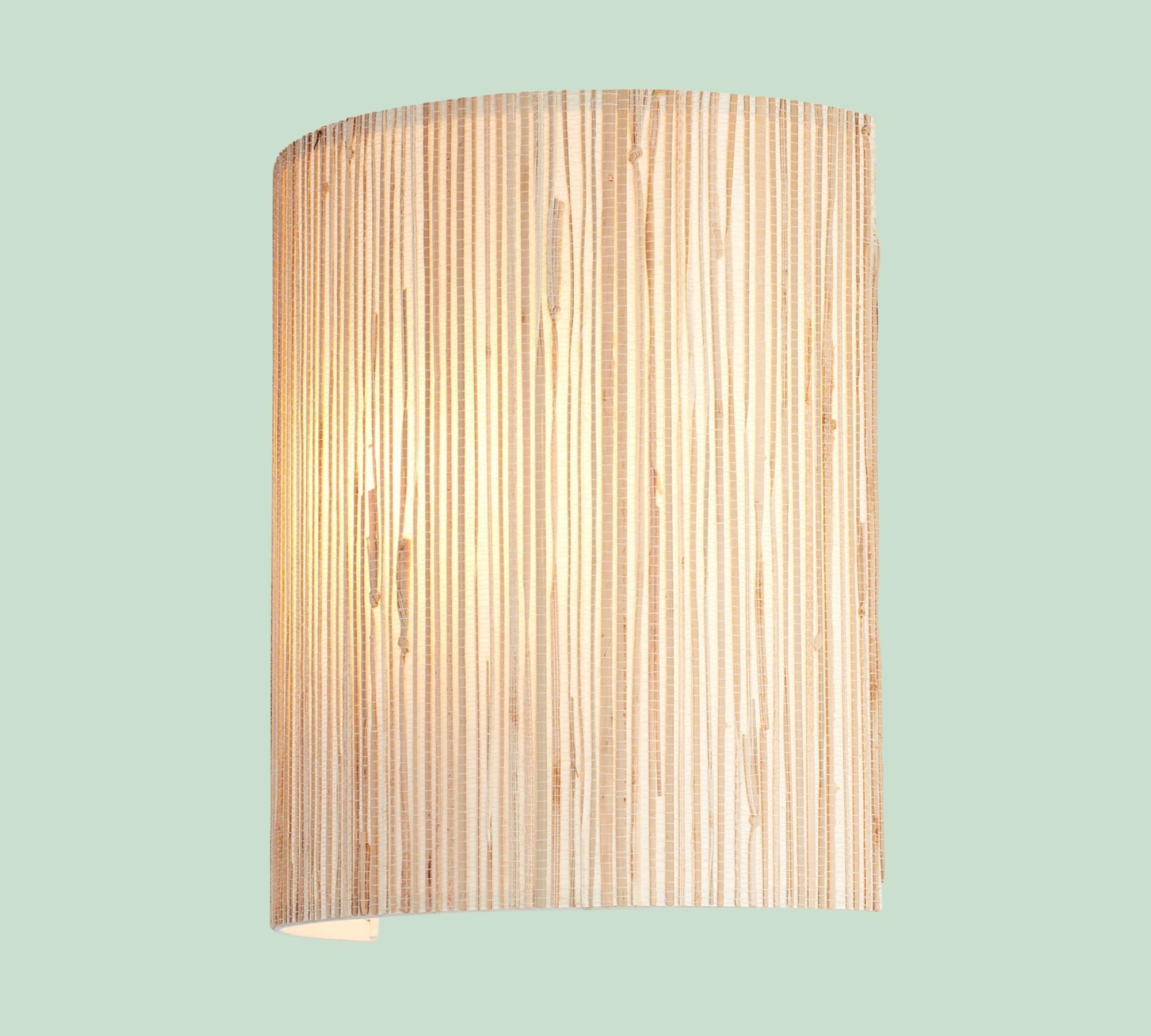 Natural fiber wall lamp