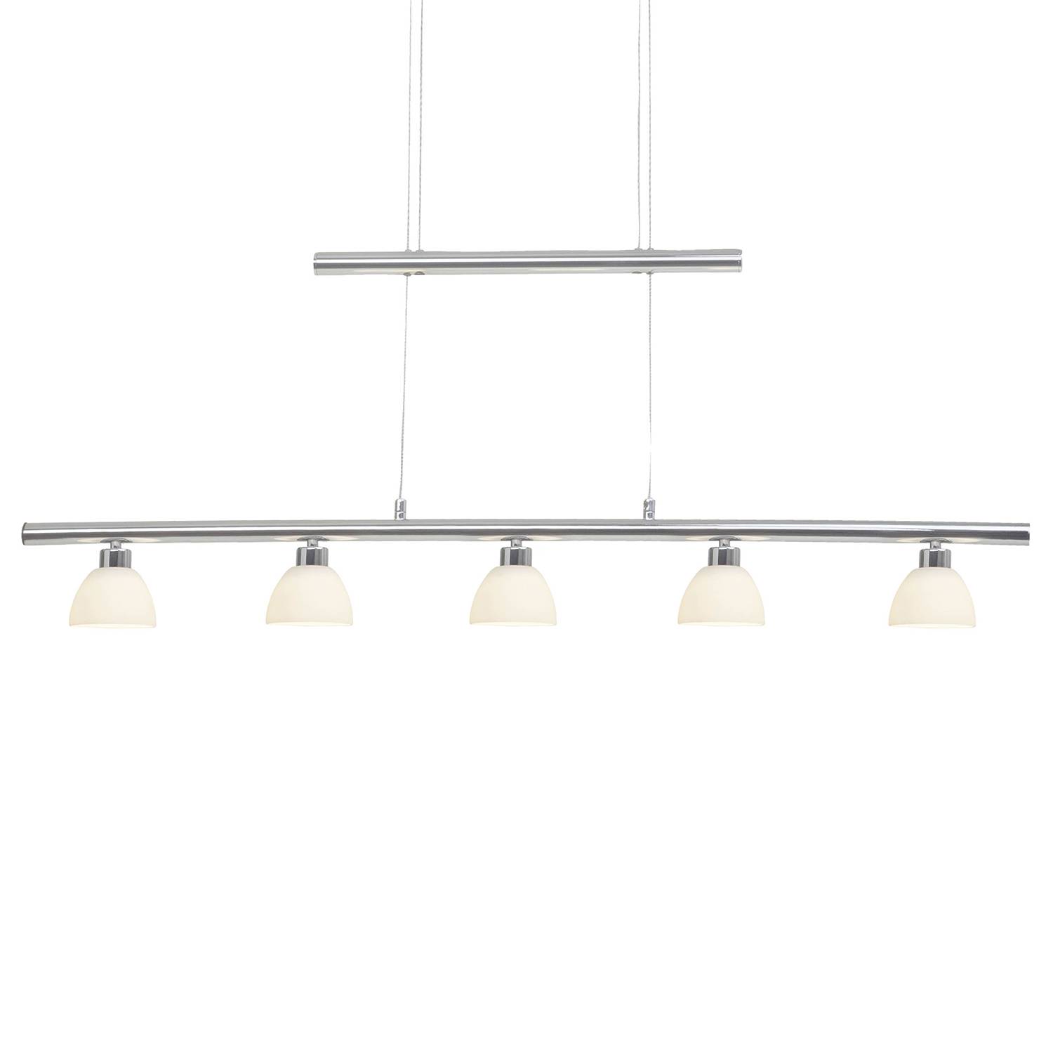 LED-Pendelleuchte Tonja 5-Flammig Silber