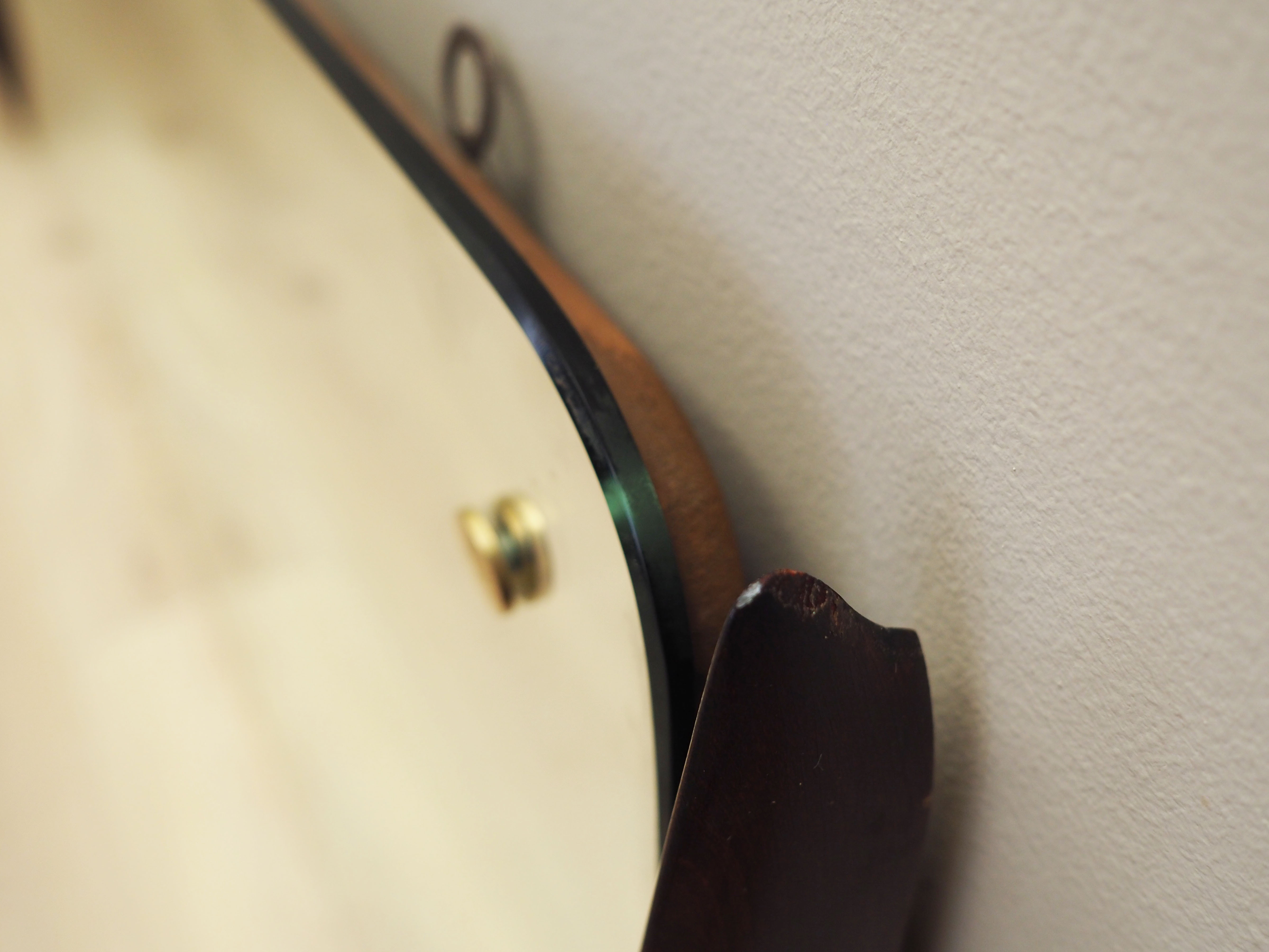 Spiegel mit Mahagonirahmen 1970er Jahre