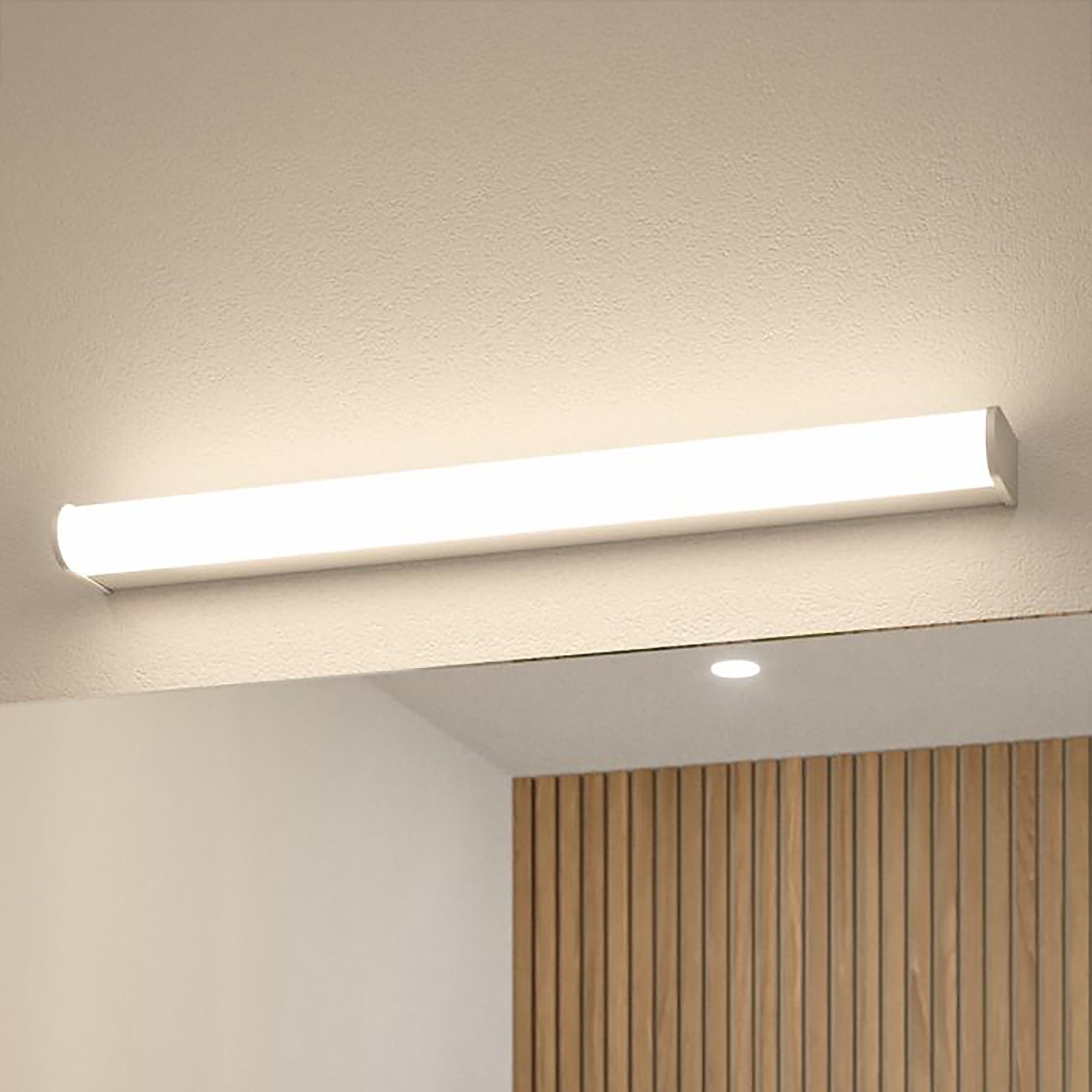 Arneb LED-Badleuchte Acrylglas Aluminium Chrom Weiß