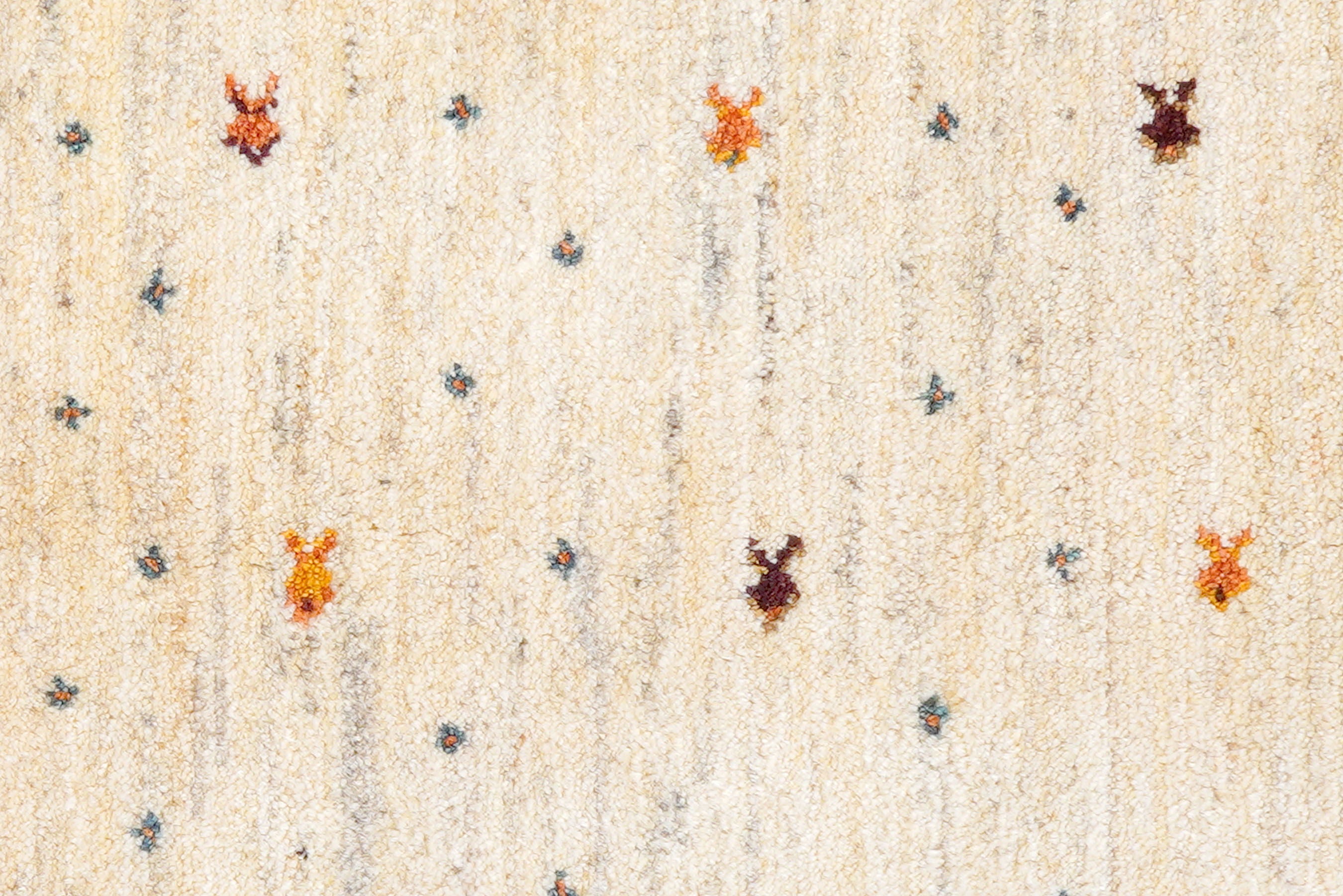 Gabbeh Teppich Wolle Beige