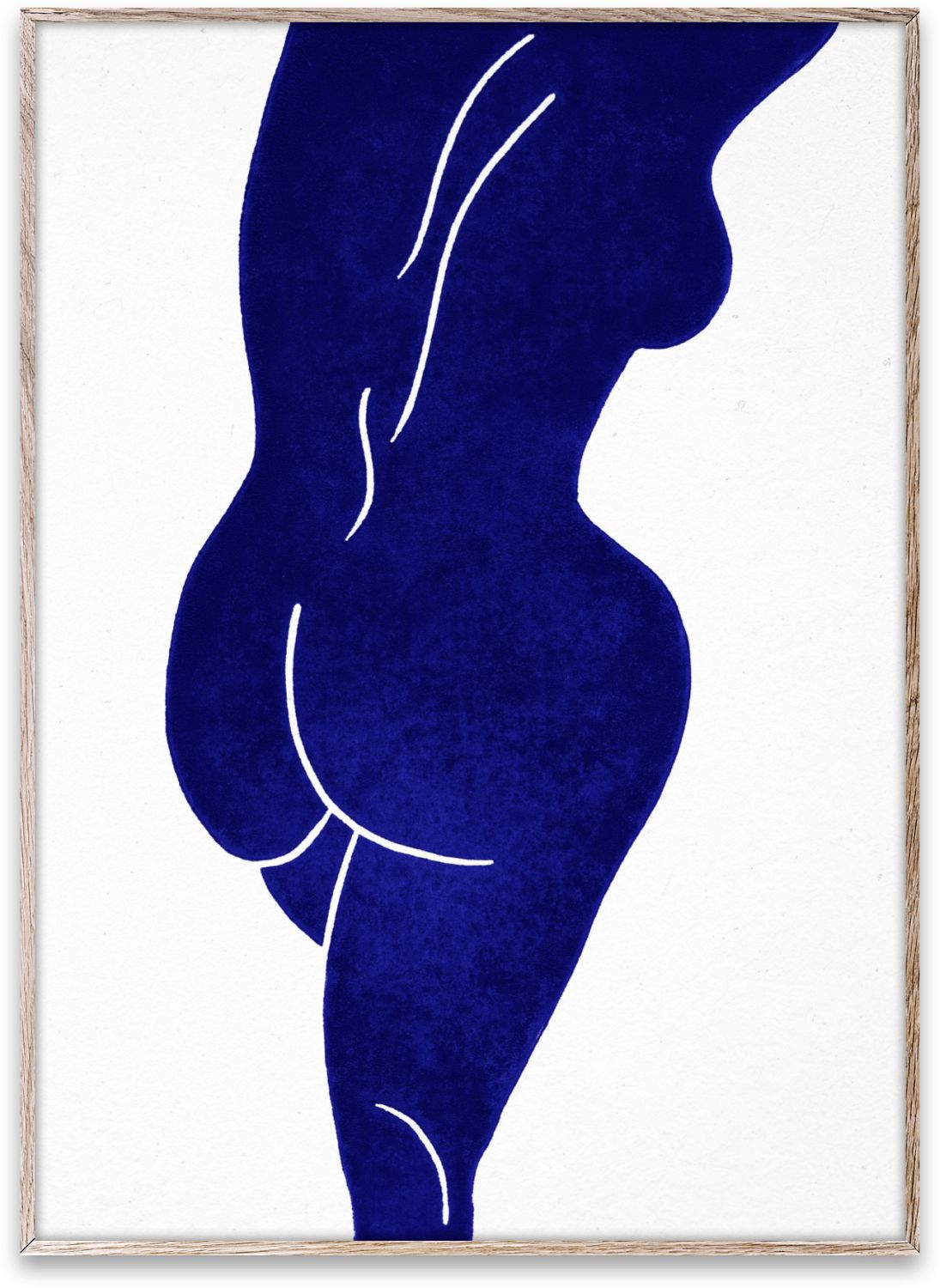 Linocut Poster Blau