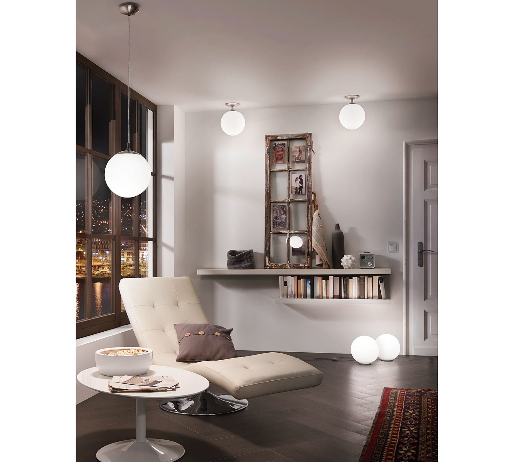 Pendant lamp opal glass matte white