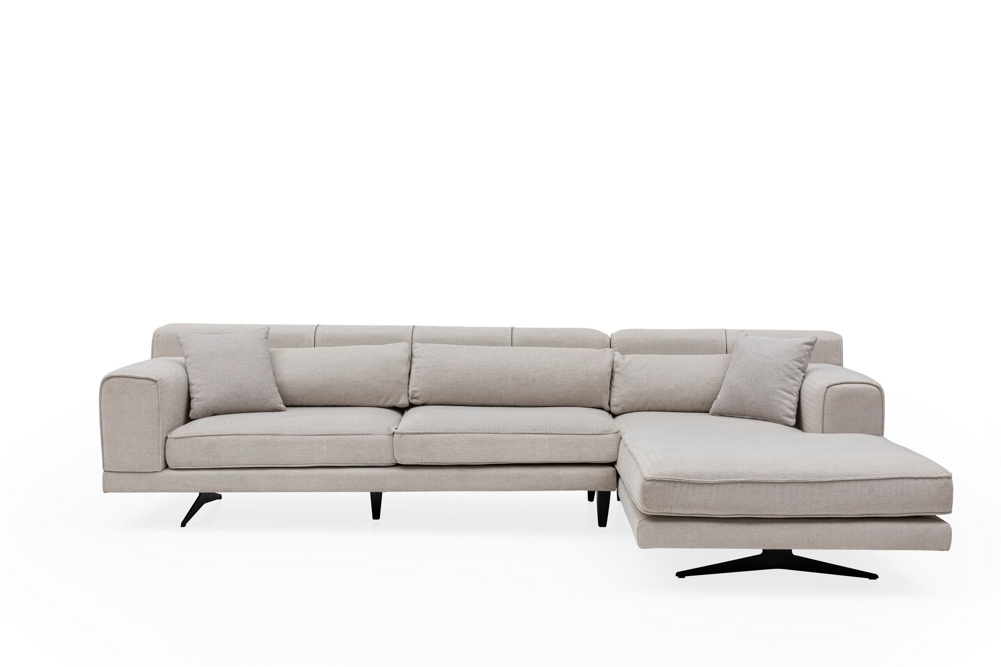 Modernes Sofa Récamiere Rechts Beige