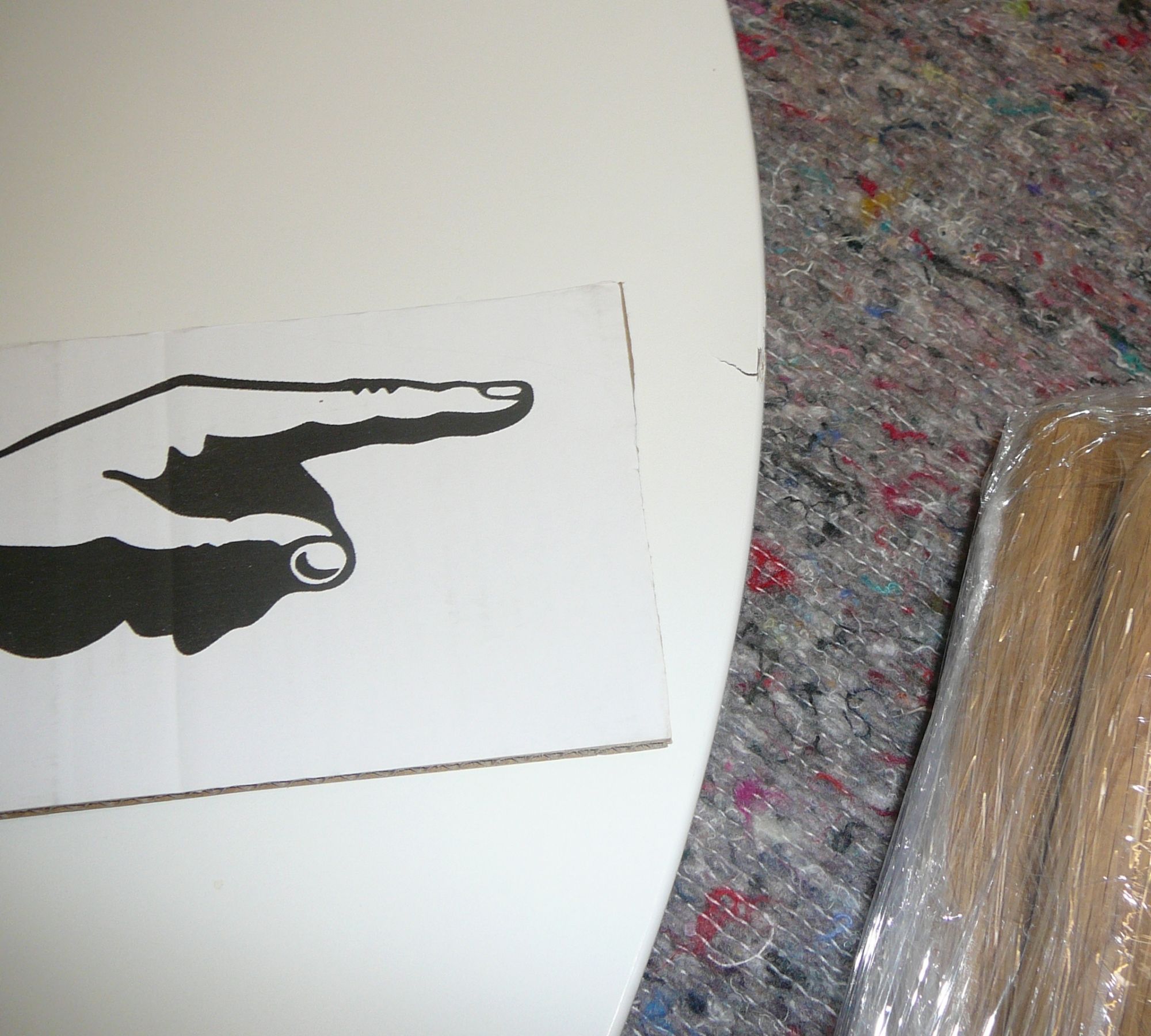 Großer runder Couchtisch Hubert Weiß / Oak