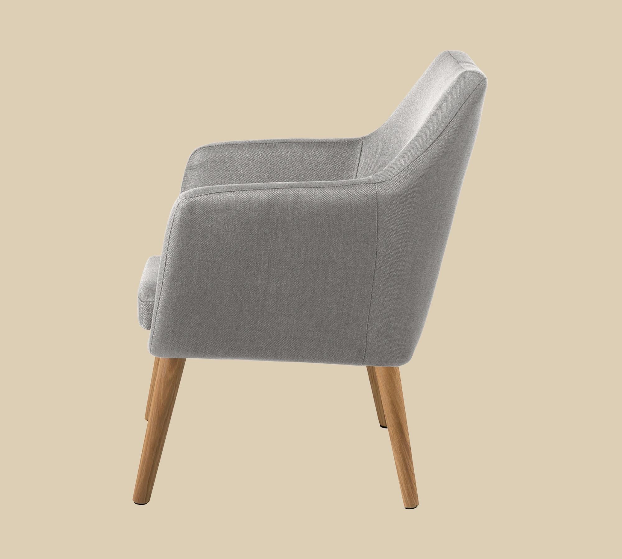 Loungesessel NICHOLAS Webstoff Cors: Granit