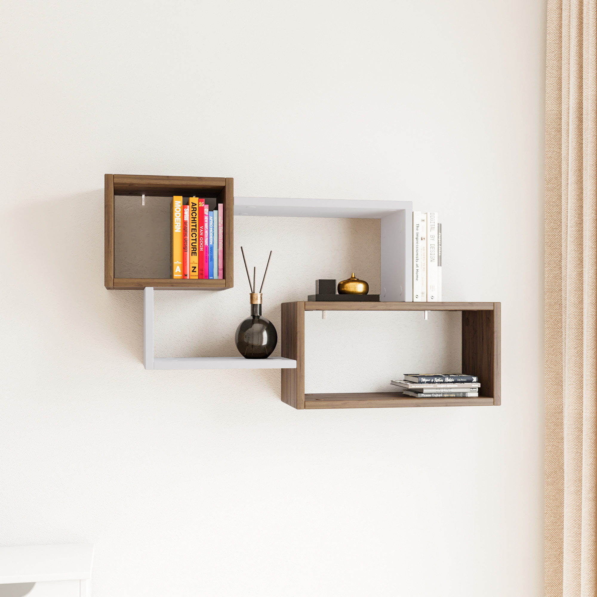 Ayder Wall Shelf Wood Veneer White