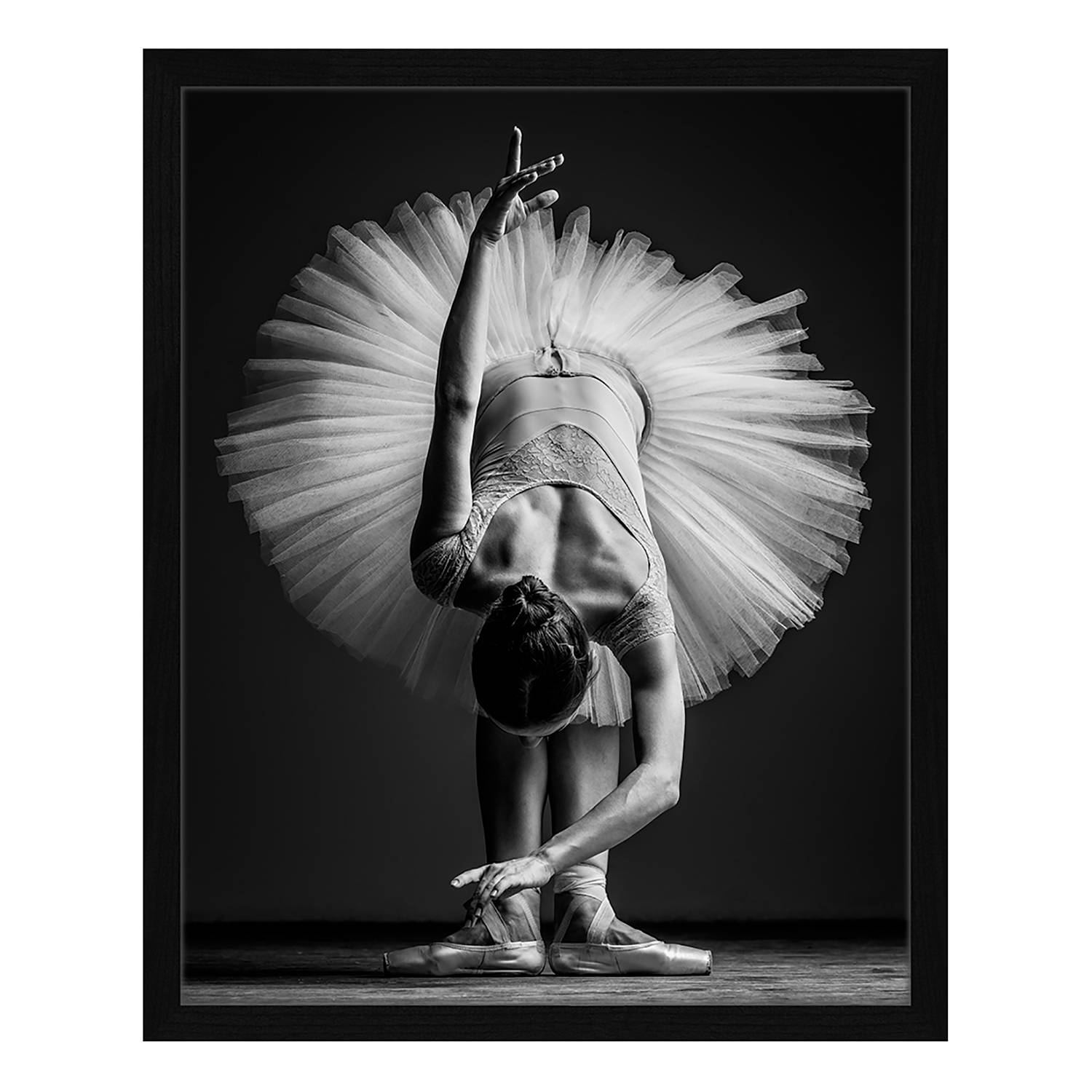 Bild Ballerina Buche massiv / Plexiglas 42 x 52 cm