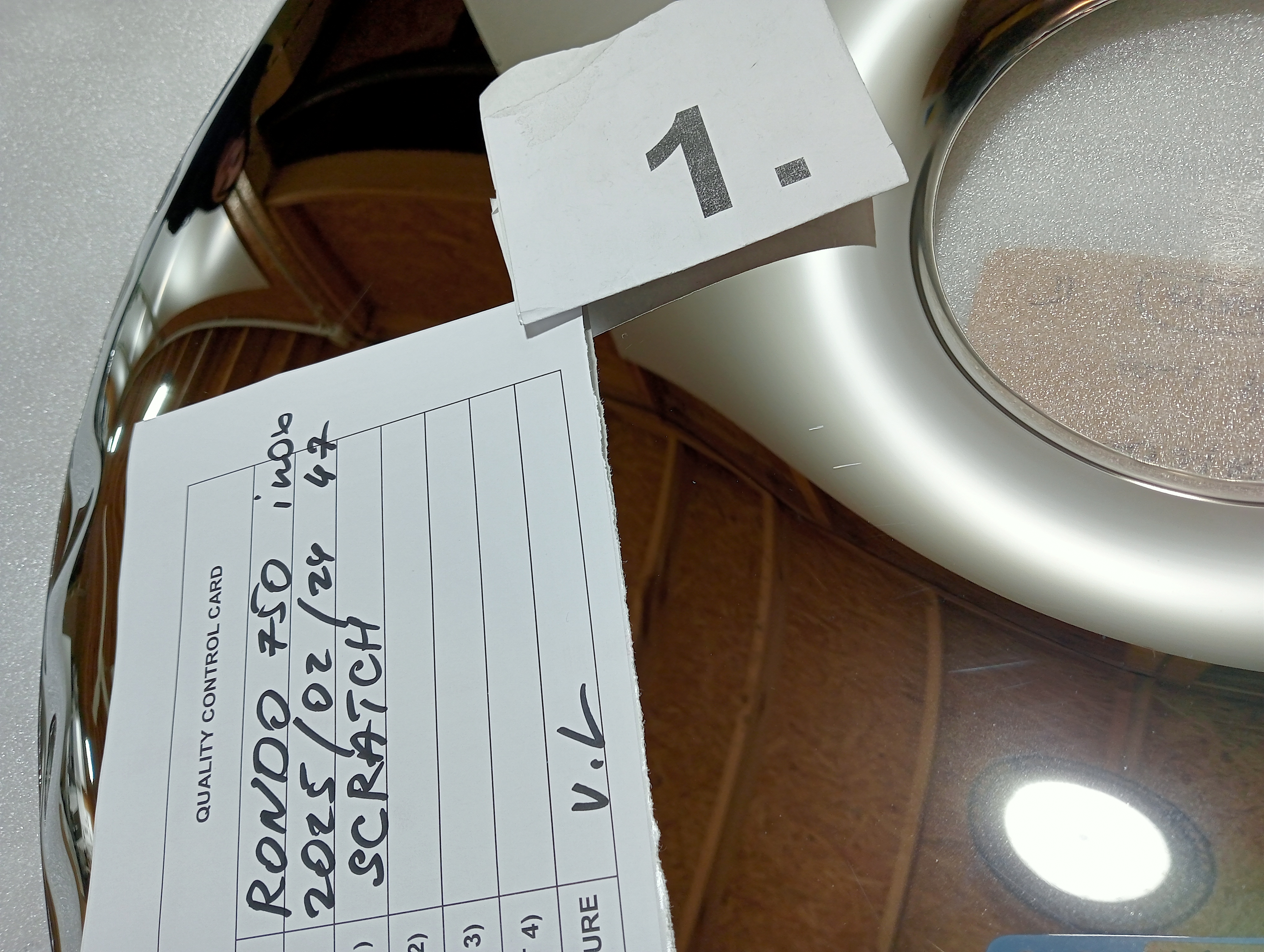 Rondo Mirror 750 Stainless Steel Inox Polished Silver