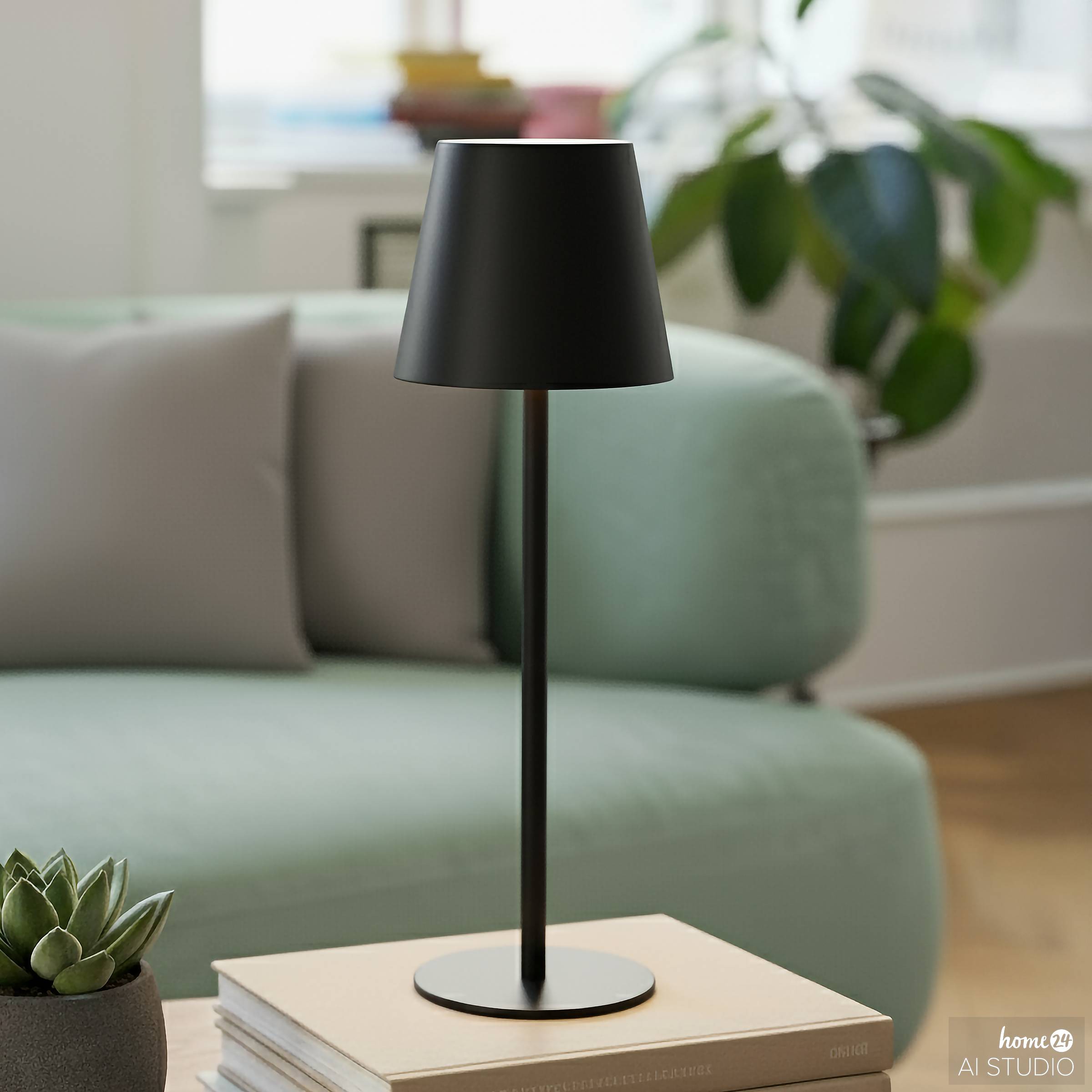 Alea Akku-Tischleuchte ABS Eisen Schwarz