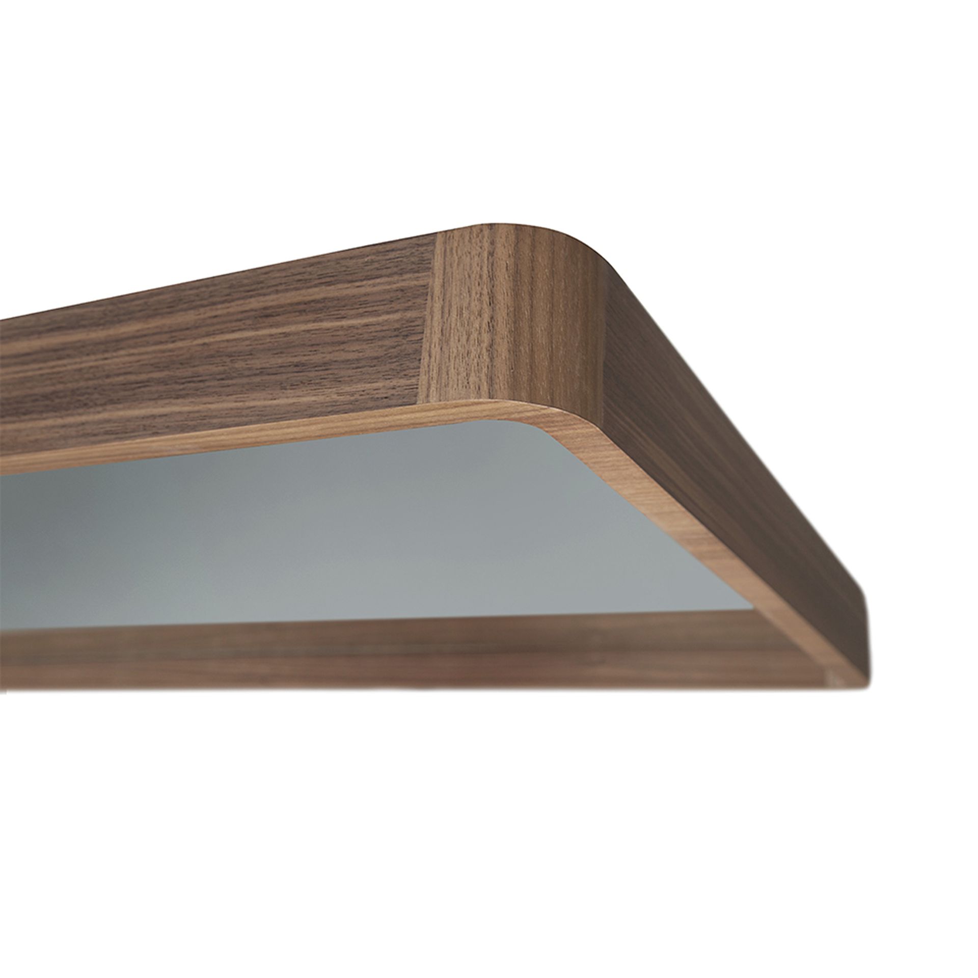 Wall mirror walnut veneer brown