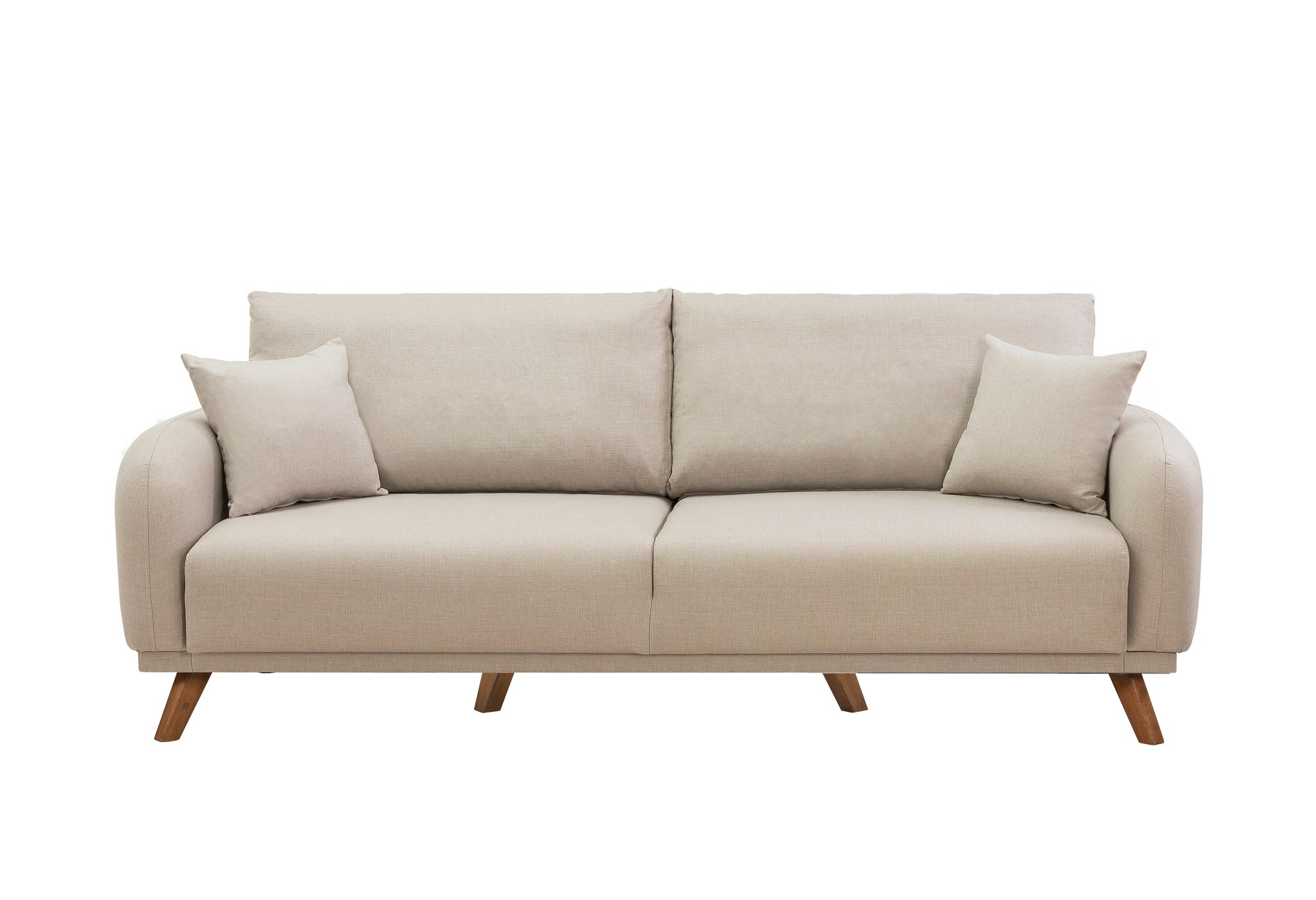 Hera Sofa Bed 3-seater Wood Veneer Cream