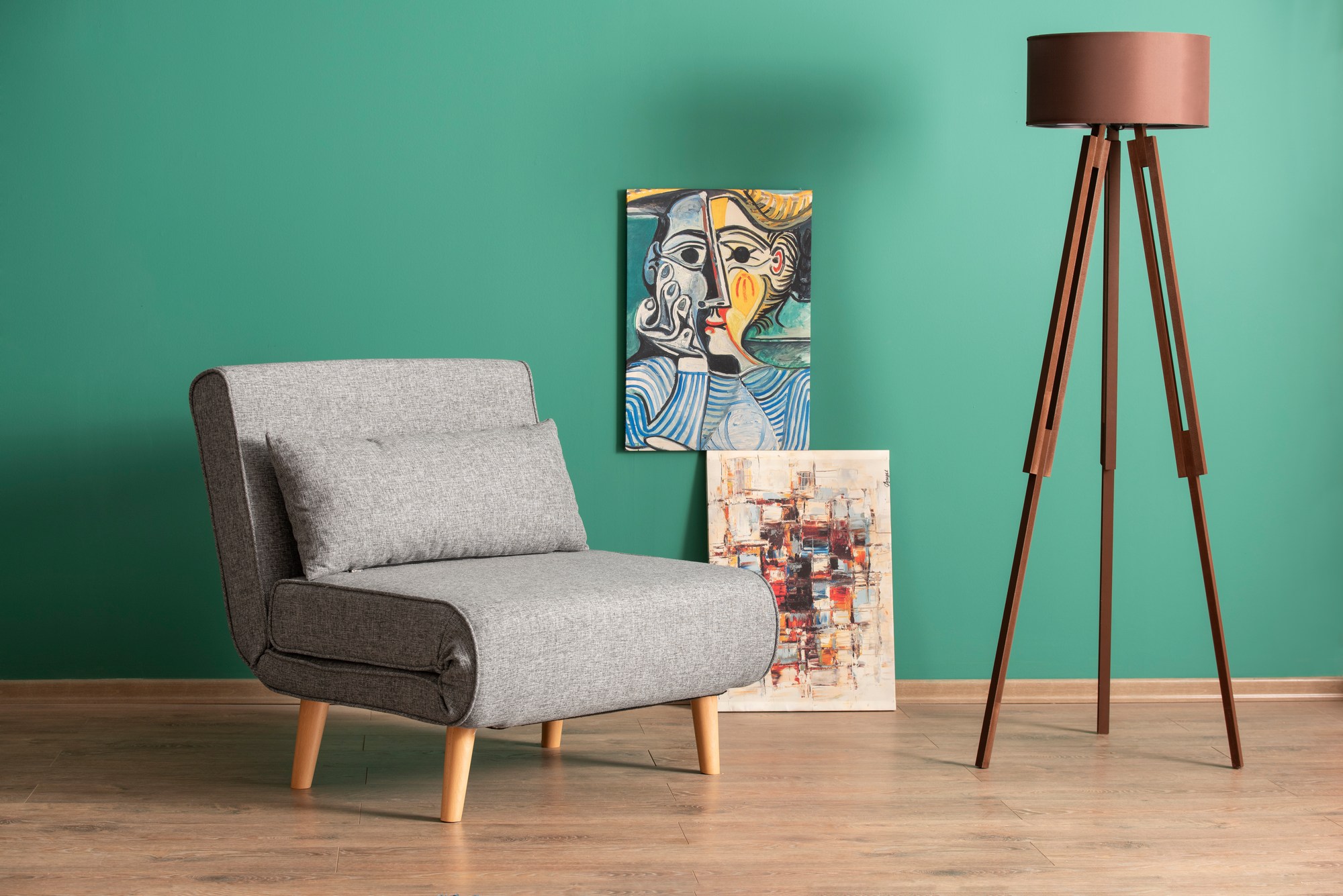 Folde Divano letto 1 posto Grigio chiaro