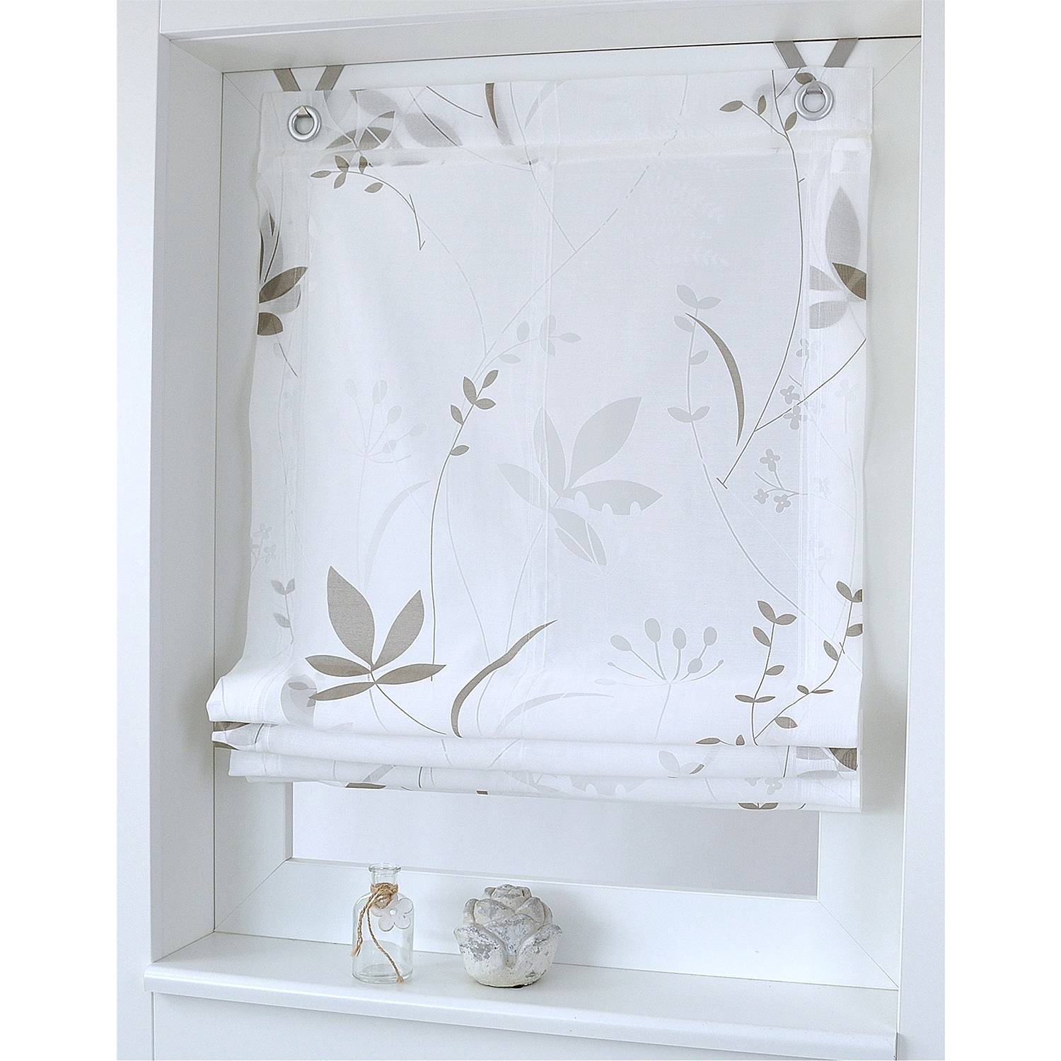 Raffrollo Dandelion Webstoff Beige 100 x 140 cm