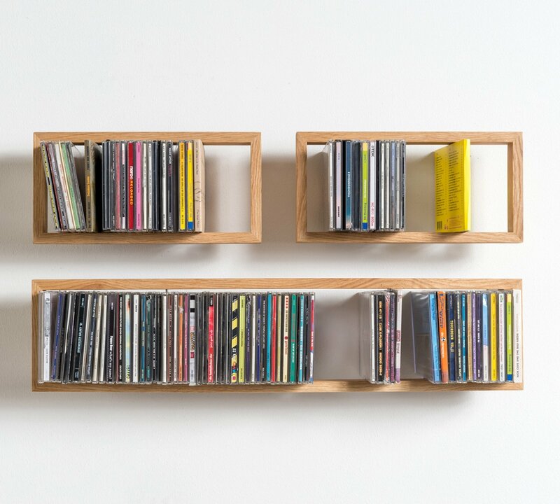 CD-Regal mit Eichenrahmen b-cd2 Kratzspuren Oberfläche