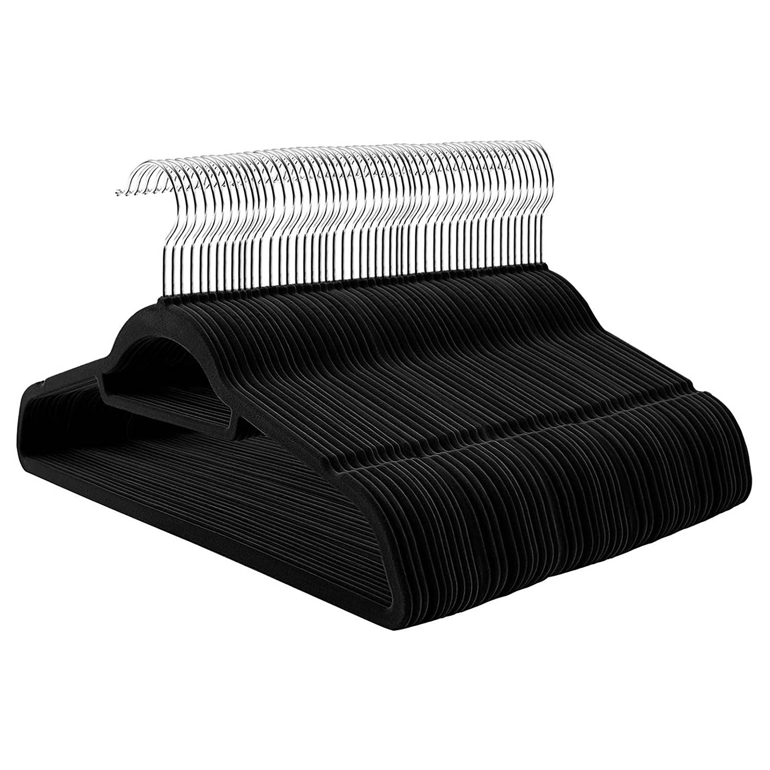 Kleiderbügel Bellepierre III 50er-Set Kunststoff Schwarz 