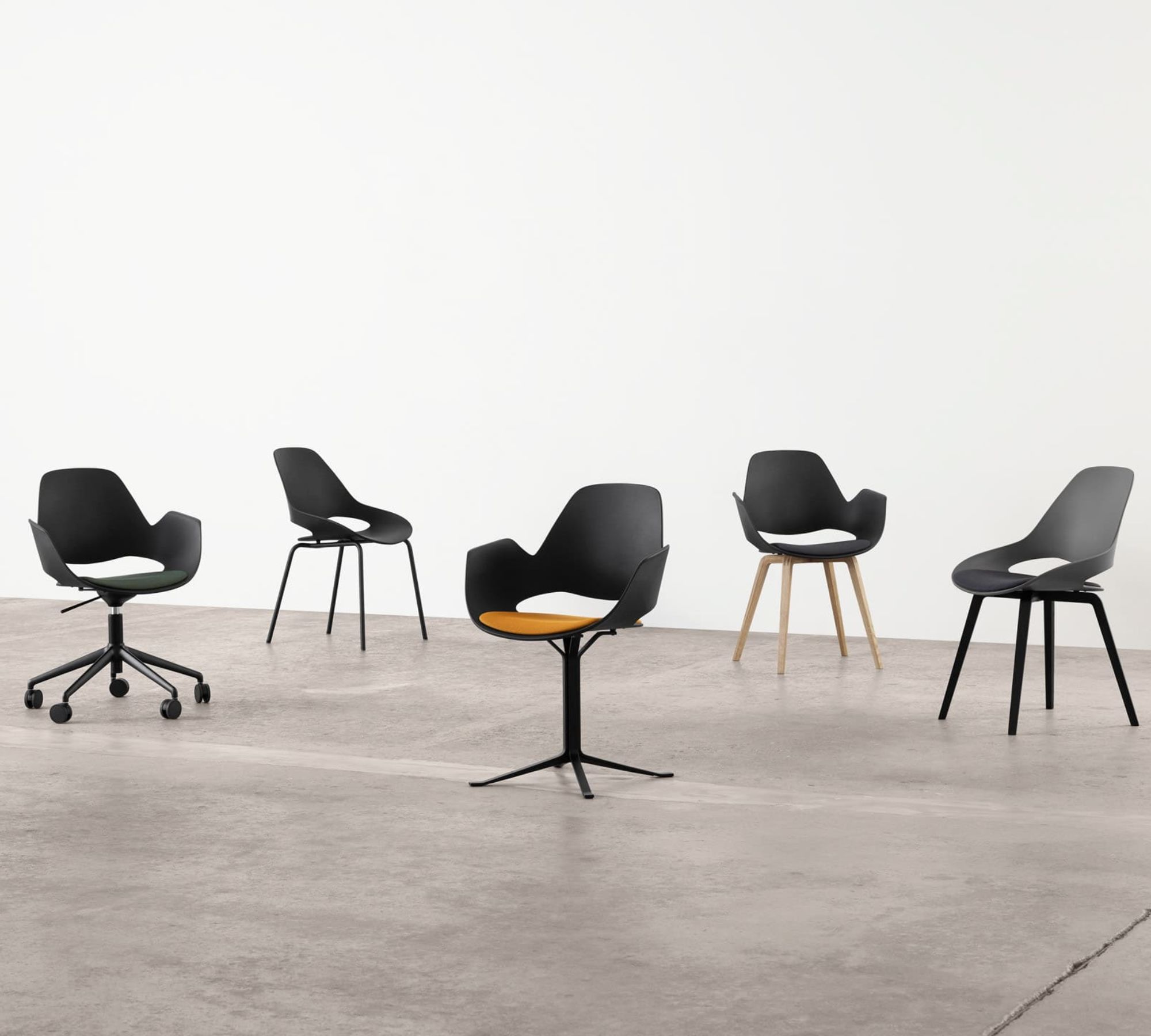 FALK Stuhl Stahl Pulverbeschichtet Kunststoff Terrakotta