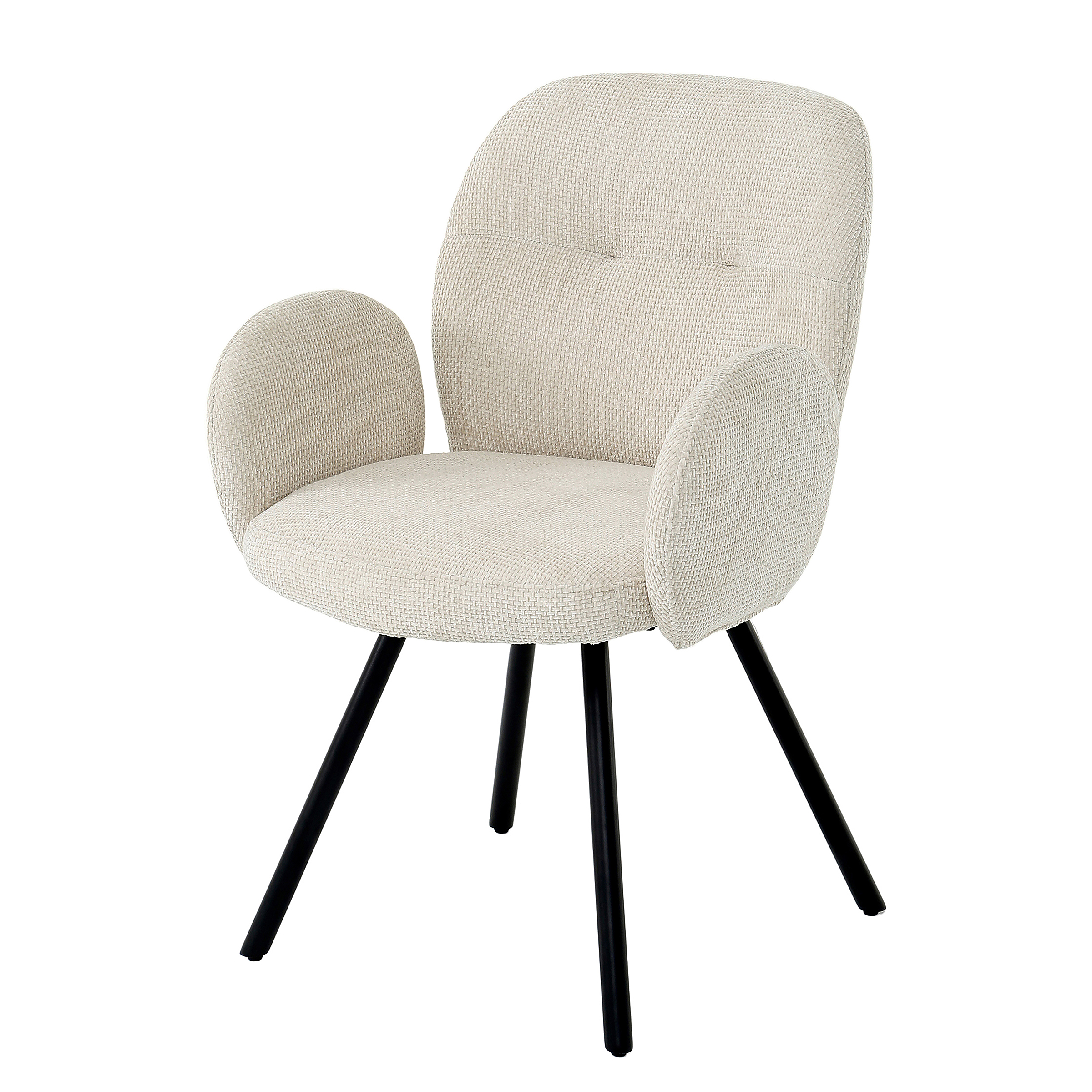 2x Armlehnenstuhl EVAC Creme