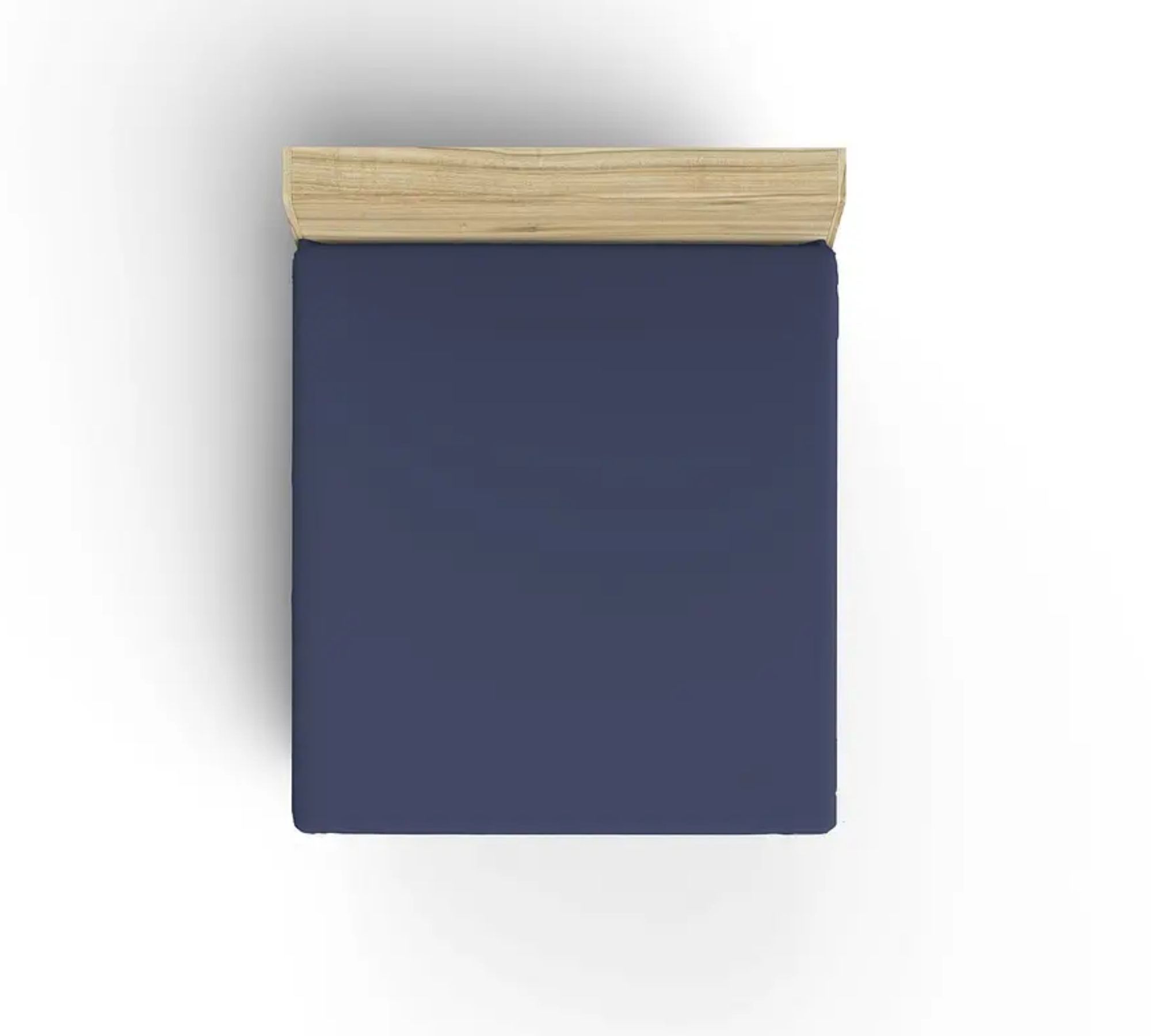 Fitted sheet Cotton Dark blue 100cm x 200cm