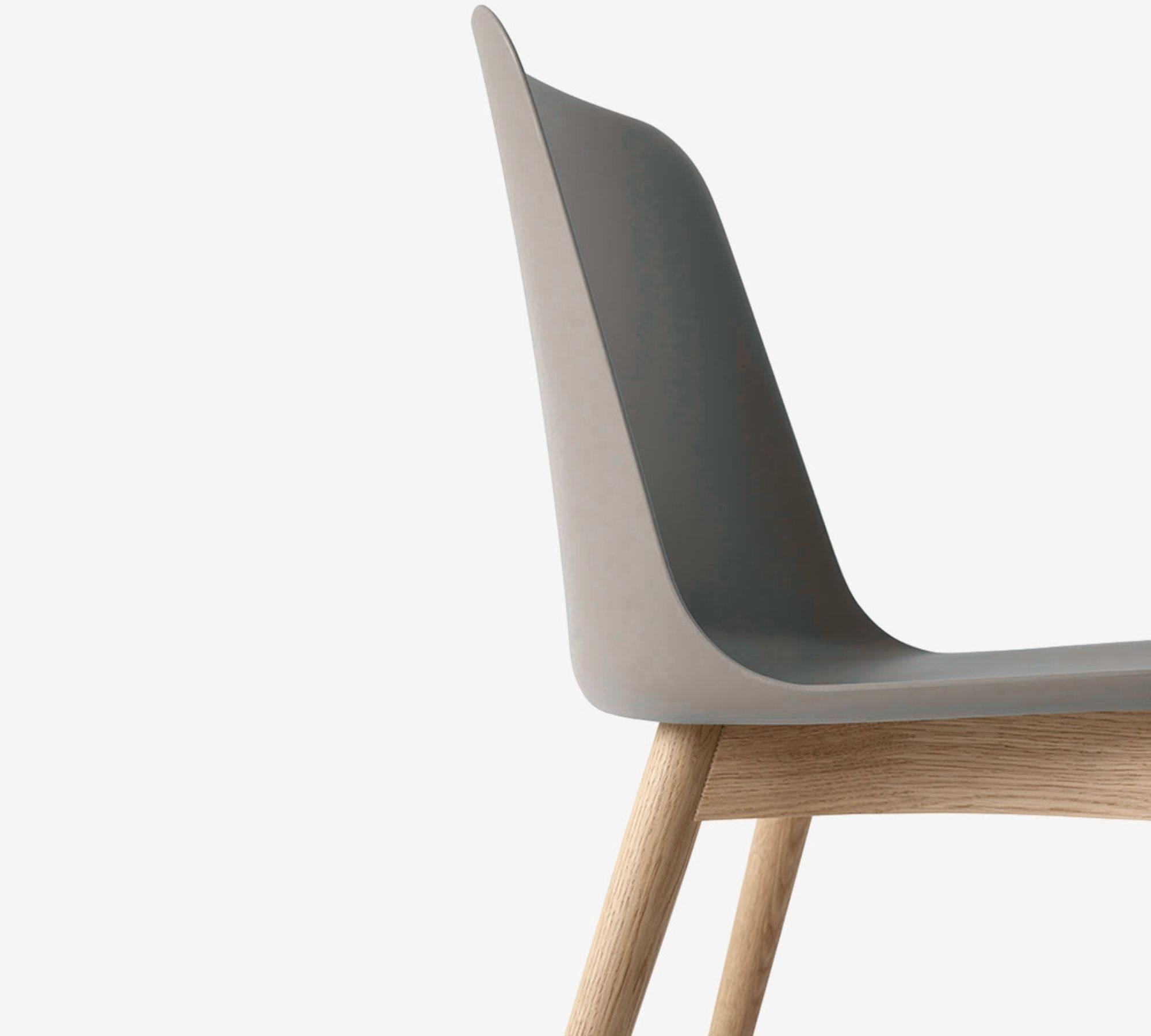 Rely HW71 Sedia Plastica Legno Nero