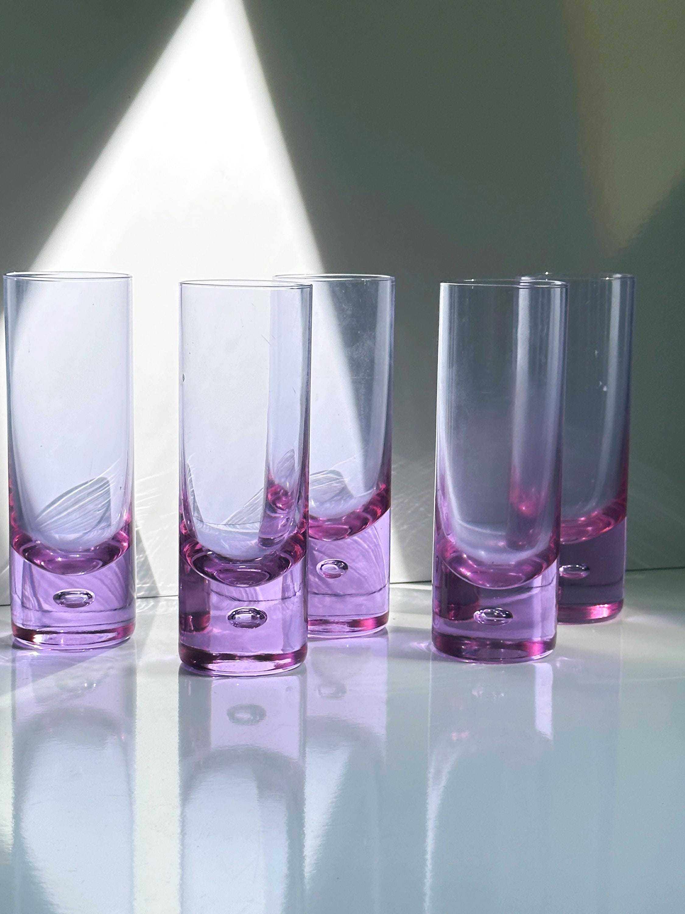 5x Vintage Longdrinkglas Kristall 1970er Jahre