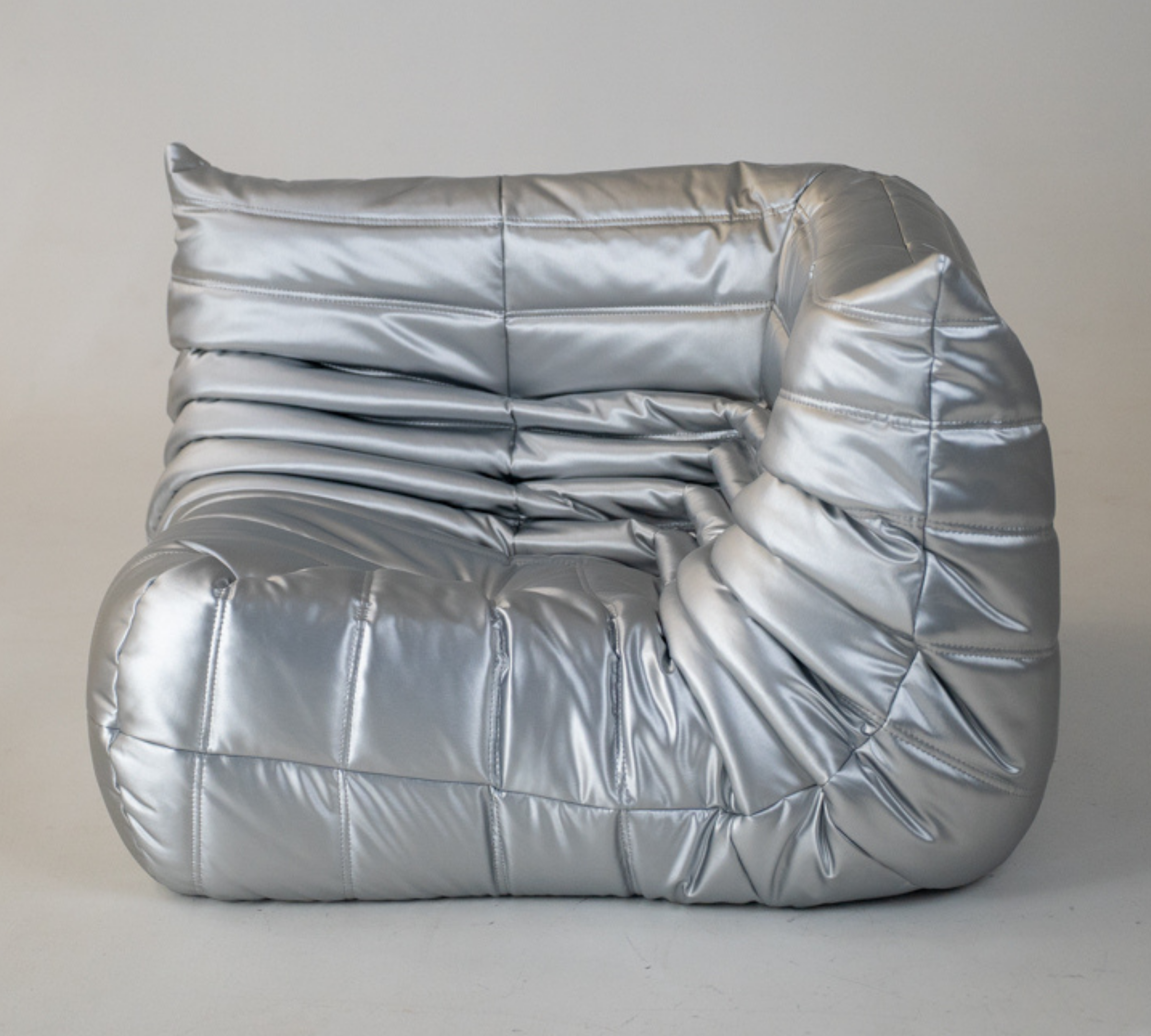 Togo Ecksofa Kunstleder Space Grau