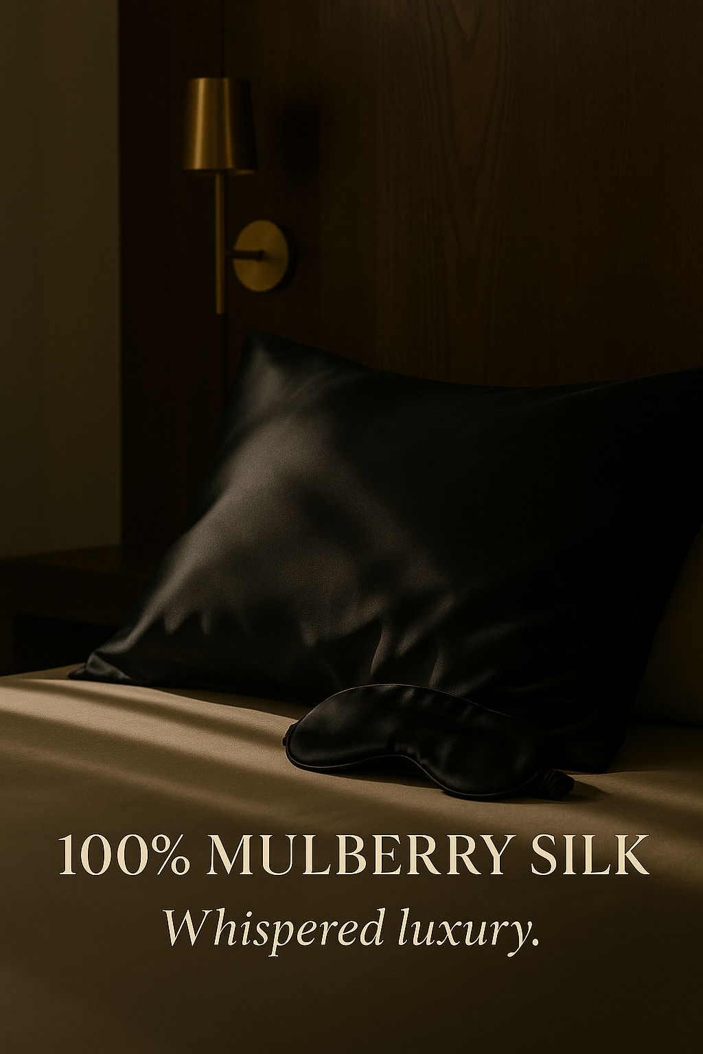 Black Noir Dream Pillowcase 100% Mulberry Silk 60x70cm