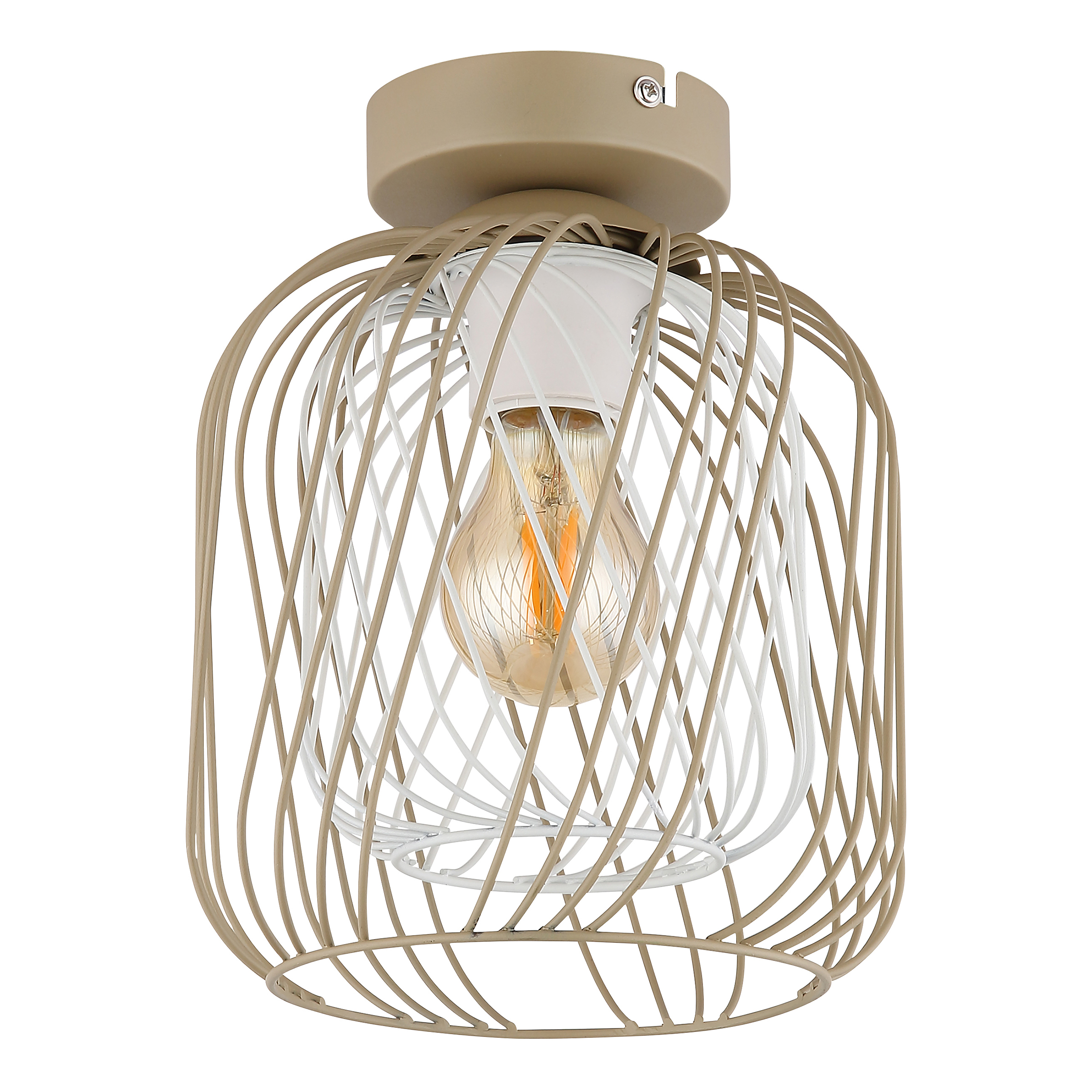 Deckenleuchte Dichti Eisen 1-flammig Beige