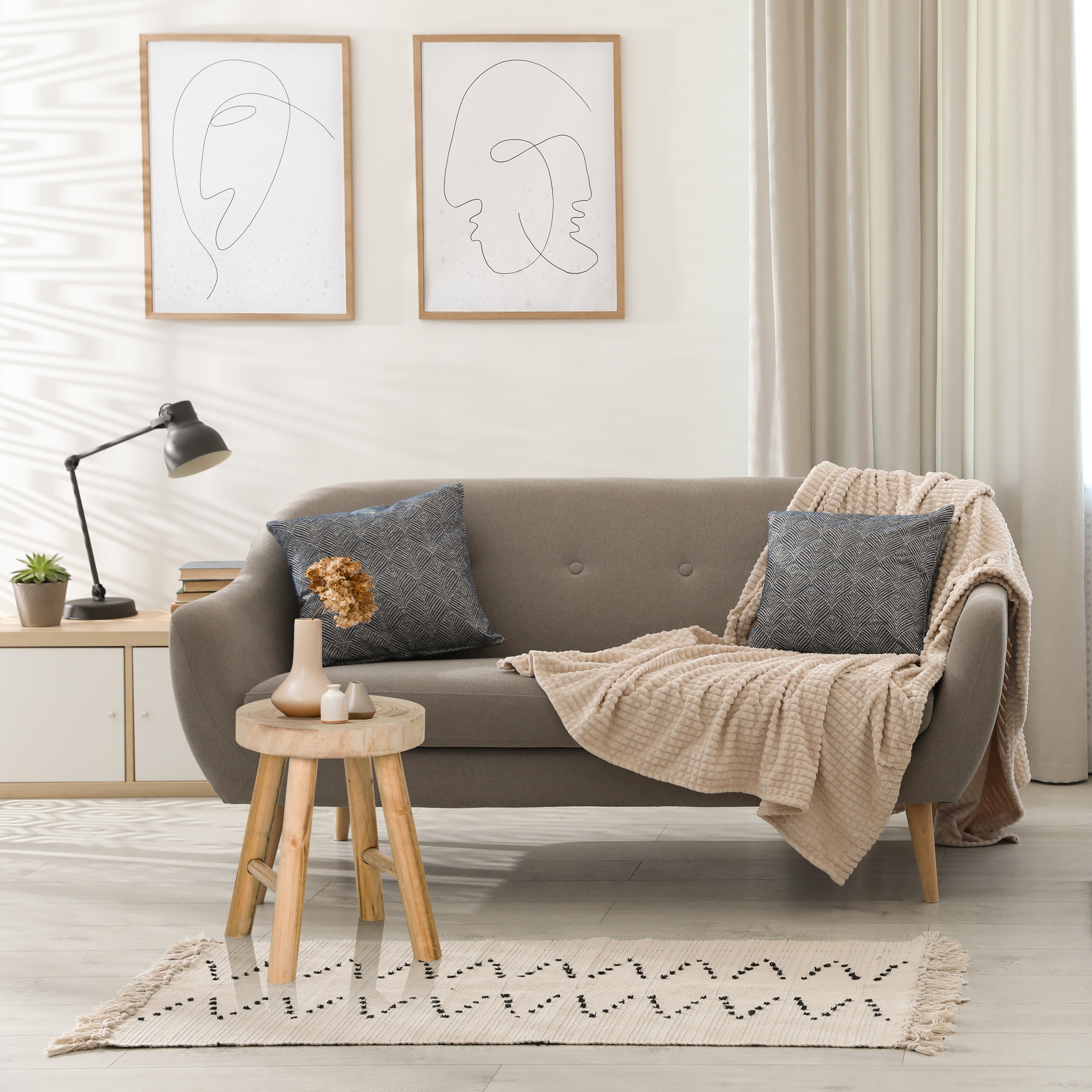 RUSTIKO W Hocker Paulownia-Holz