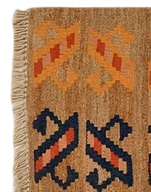 Kilim Gashgai Teppich Wolle Braun