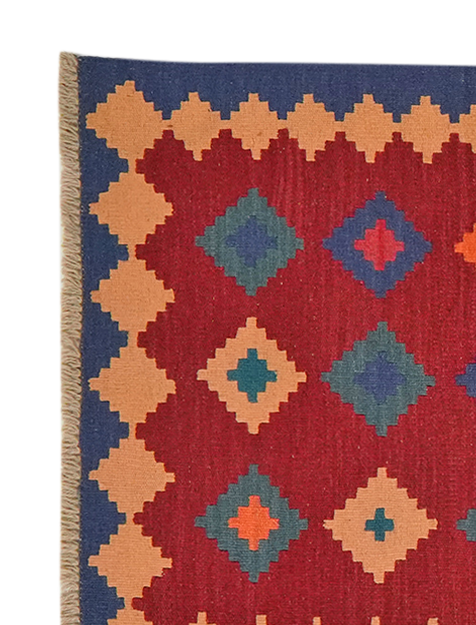 Kilim Gashgai Teppich Mehrfarbig