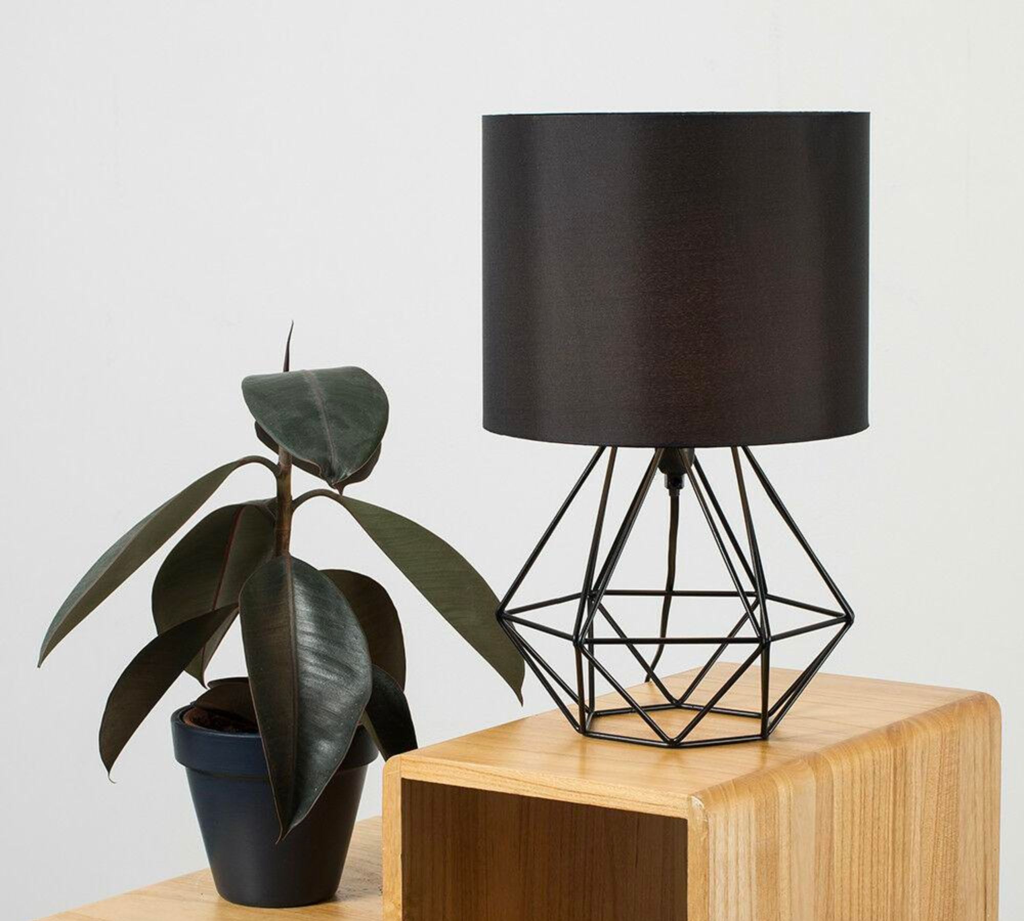 Tischlampe Metall Schwarz