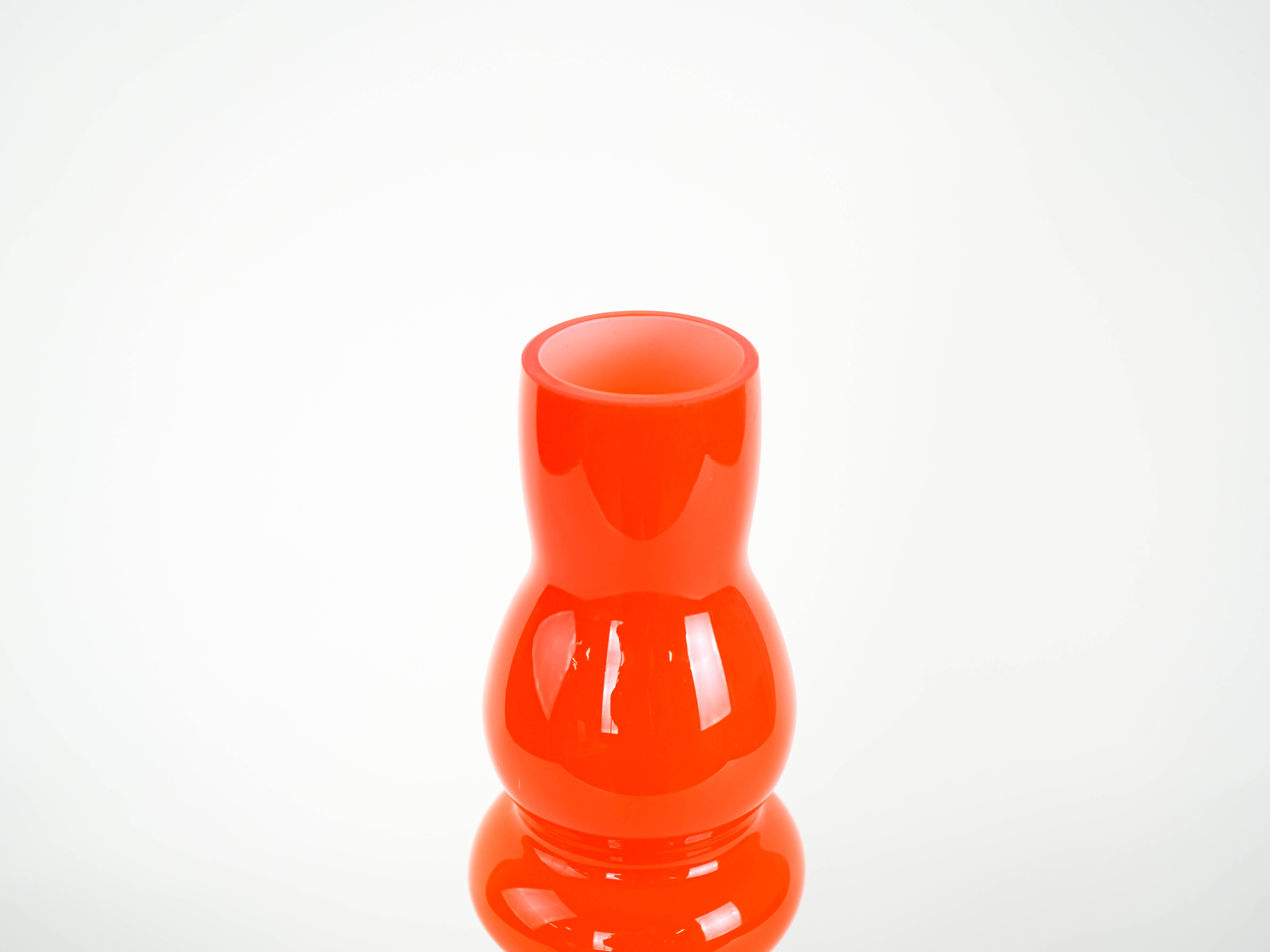 Ora Glass Vase 1960s Orange