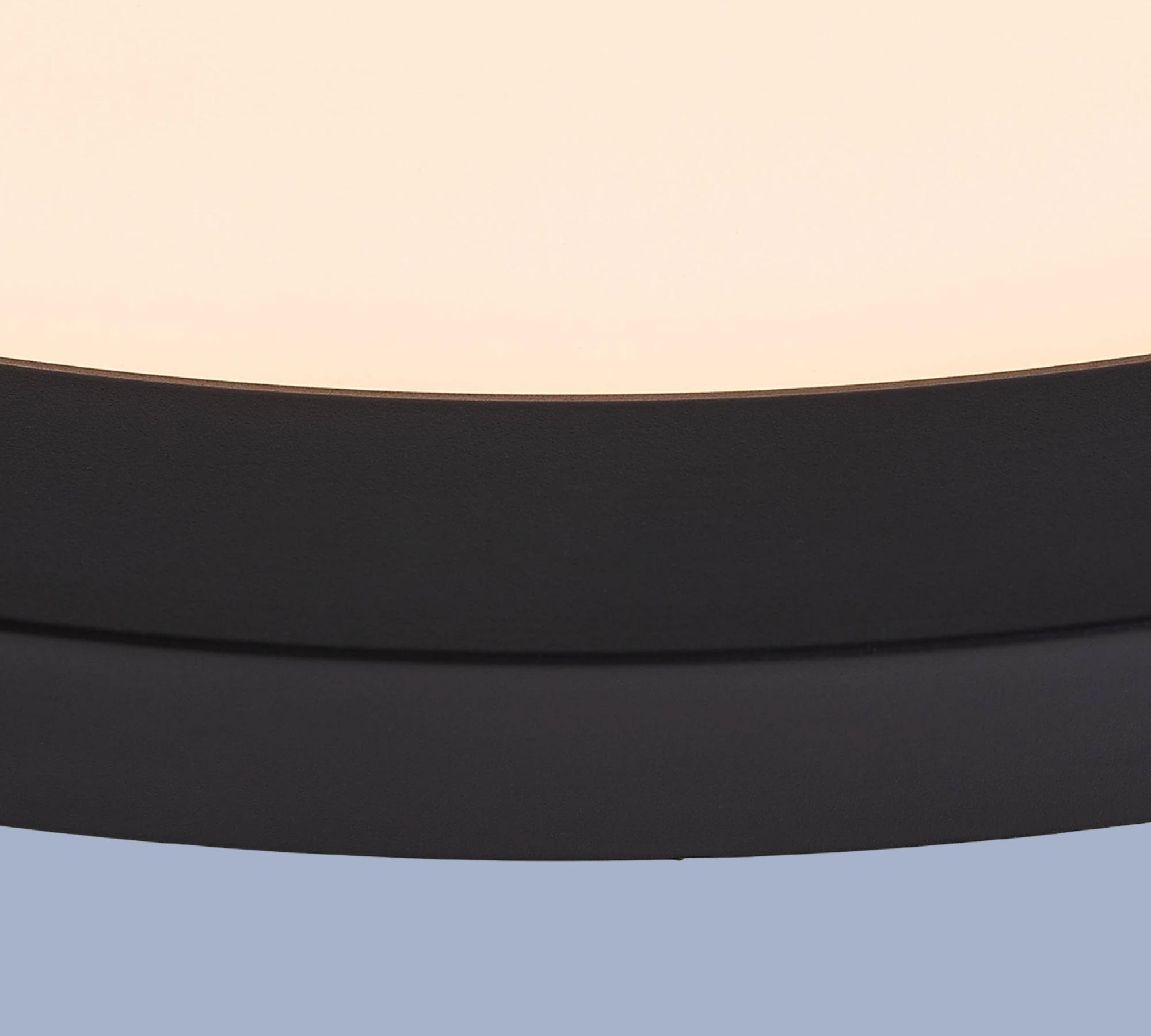 1-flame LED ceiling light Plastic Black