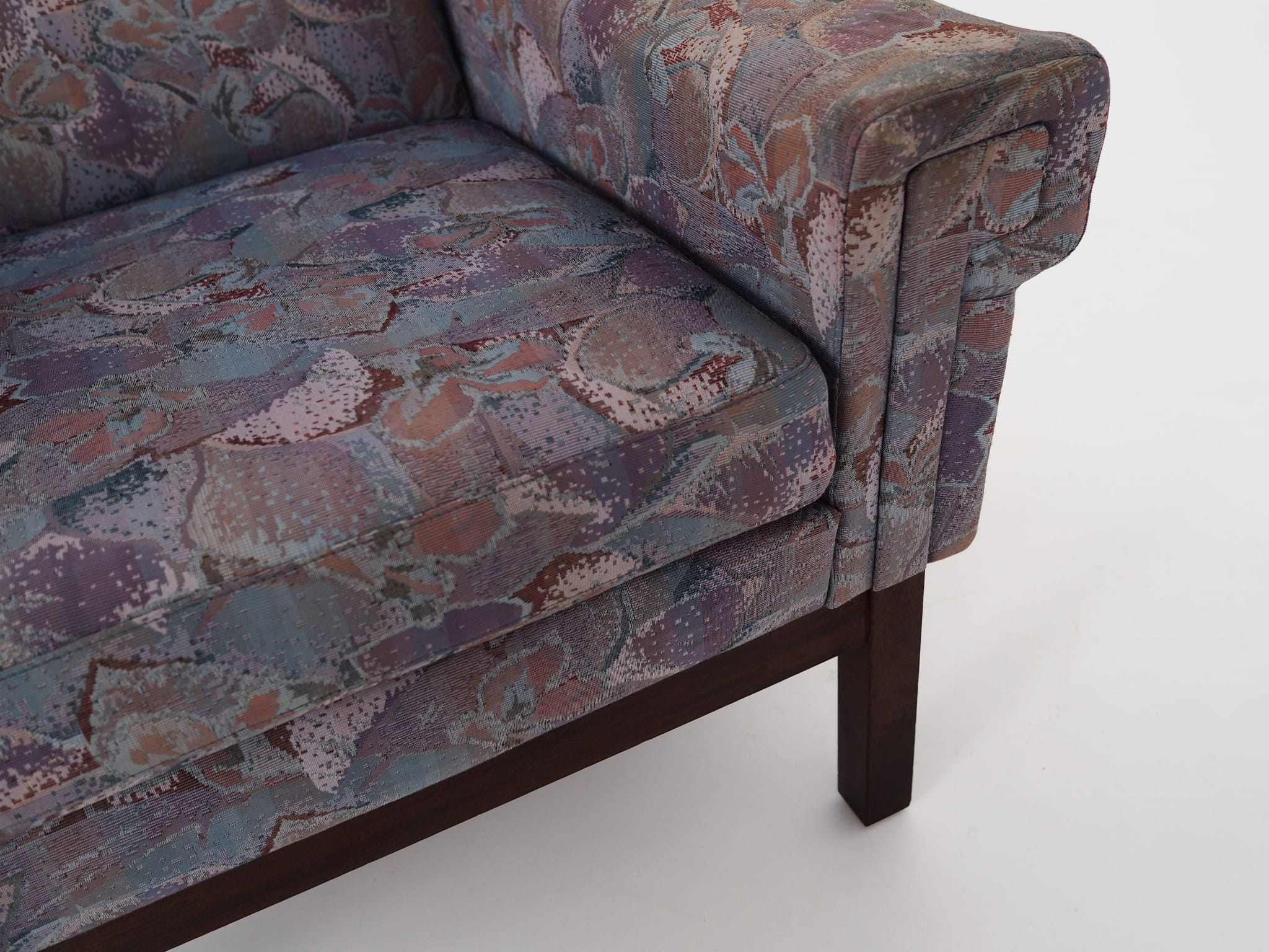 Vintage armchair beech wood textile violet 1960s